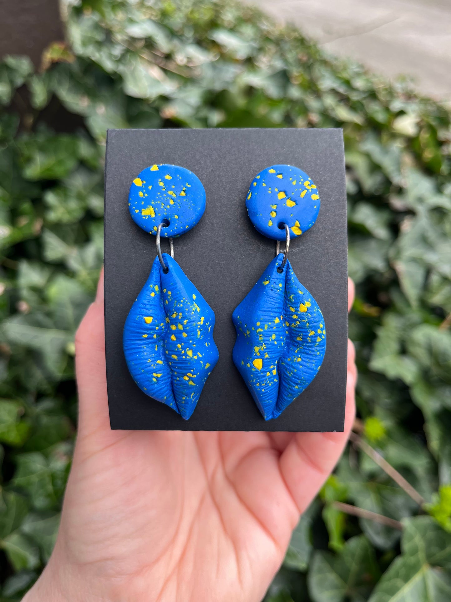 Polymer Clay Funky Lips Earrings