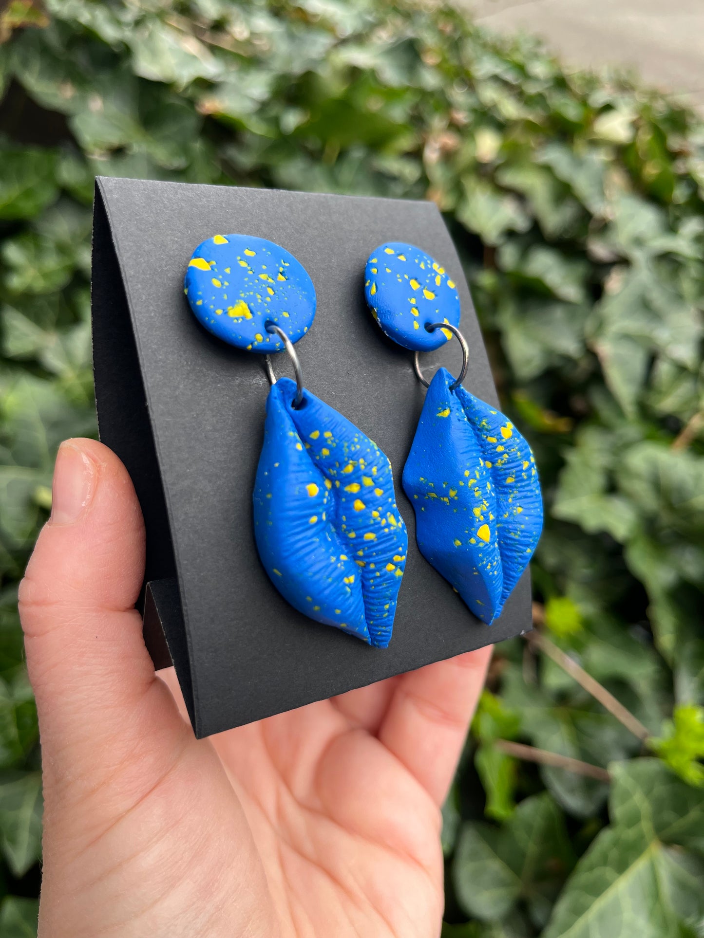 Polymer Clay Funky Lips Earrings