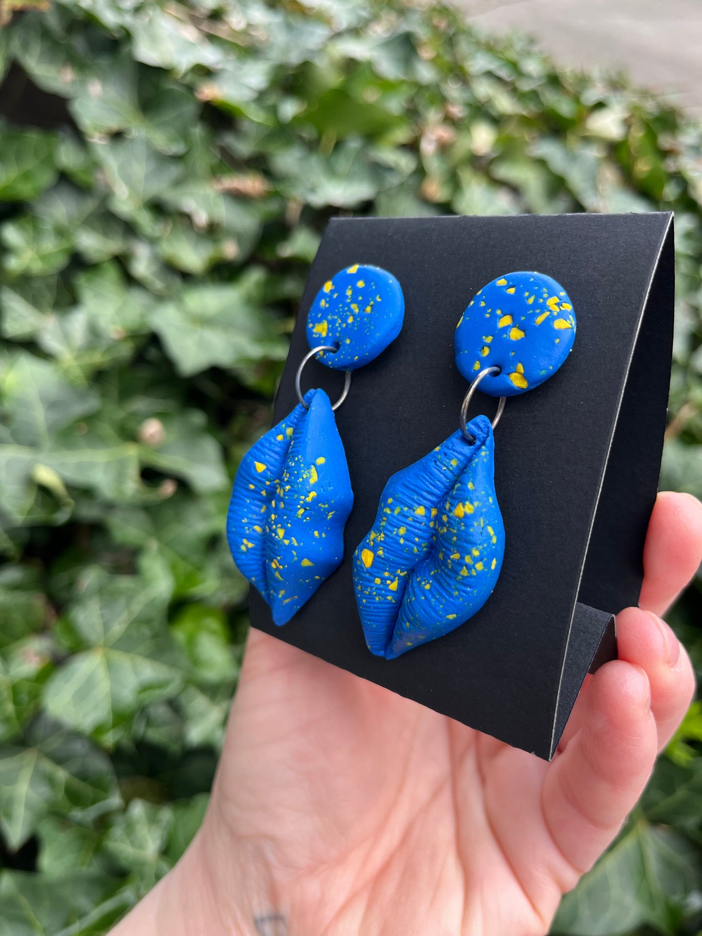 Polymer Clay Funky Lips Earrings