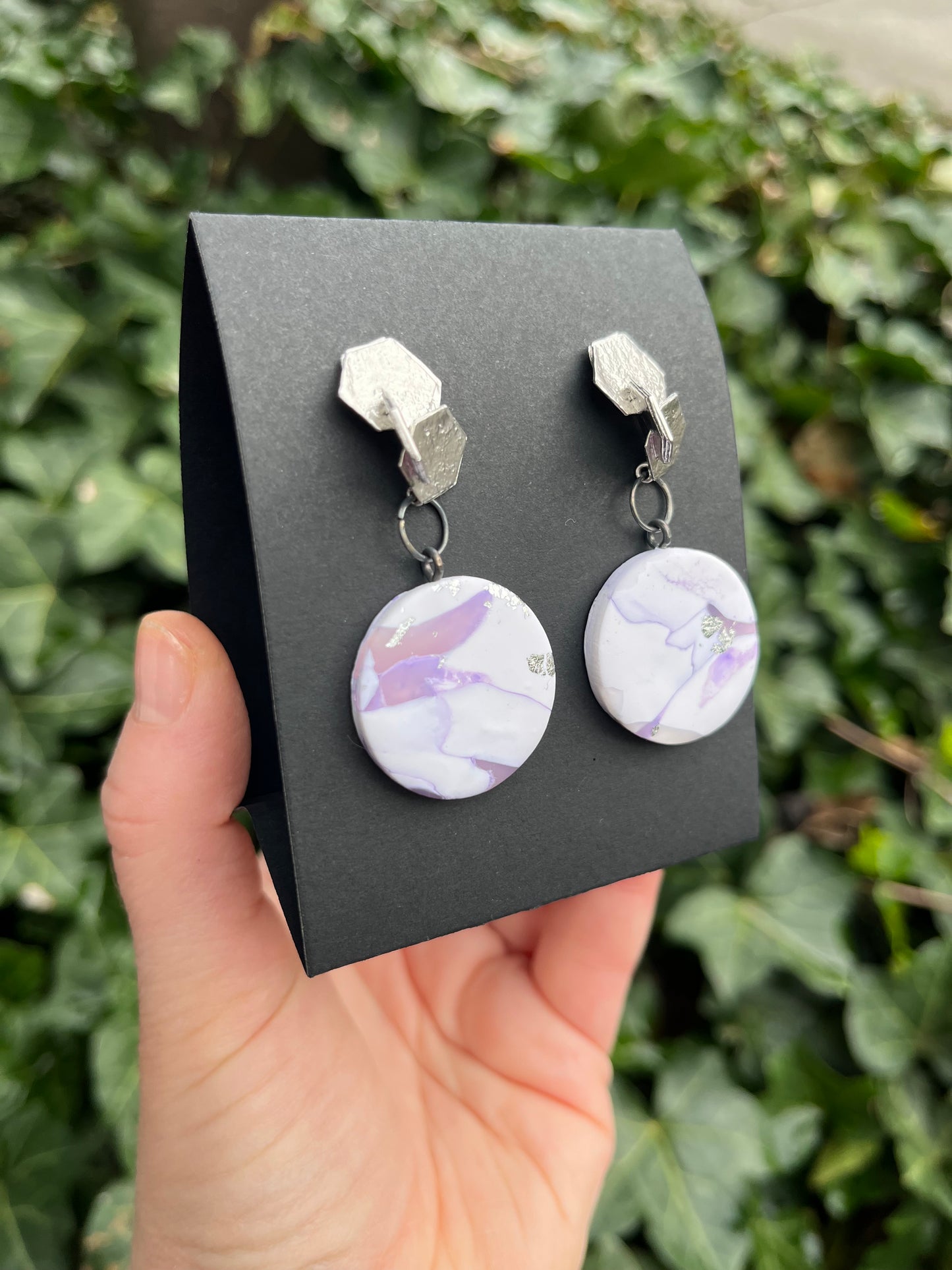 Marble Inspired Polymer Clay Earrings