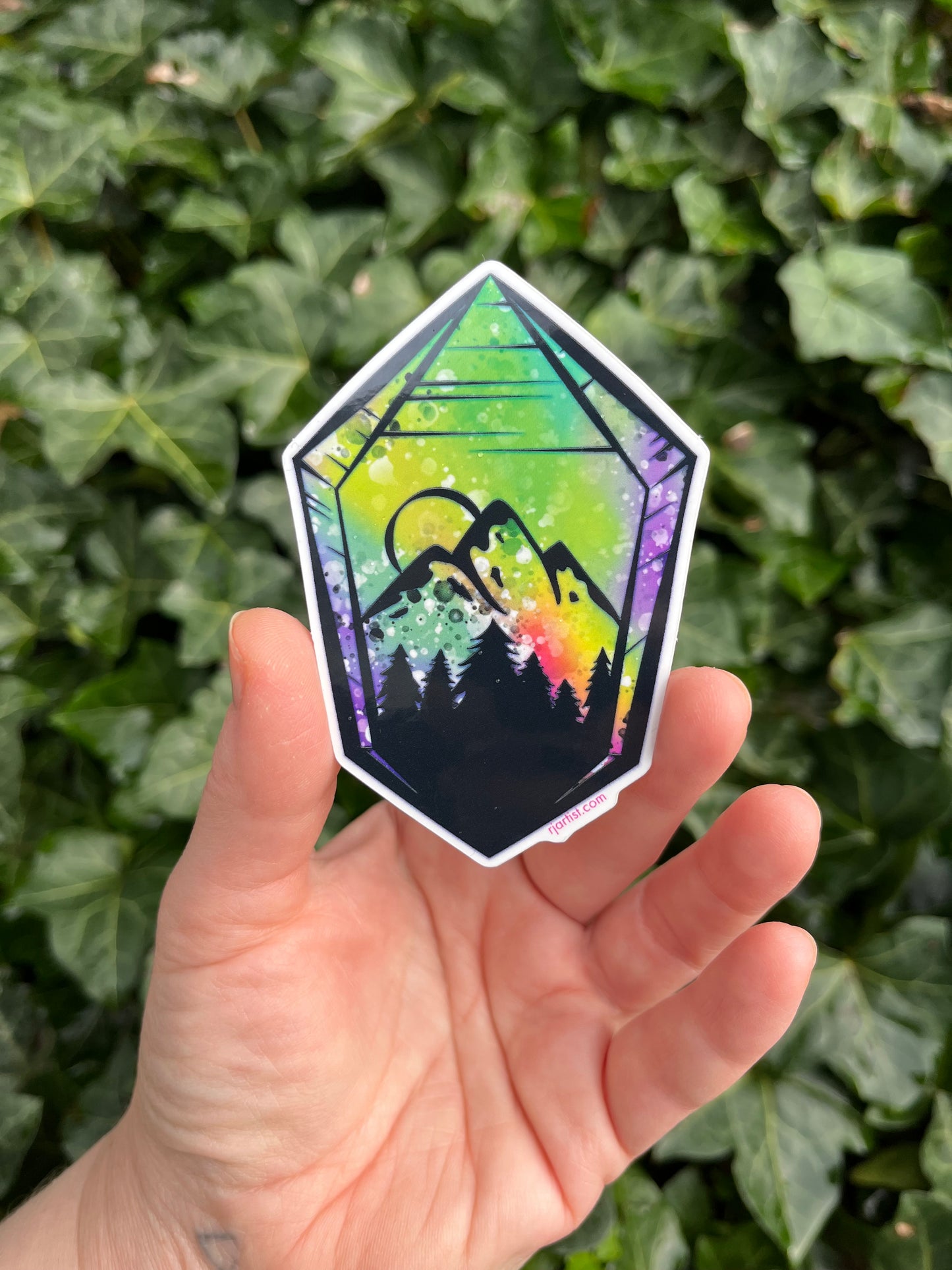 Crystal Mountain Rockhound Tie-dye Vinyl Sticker