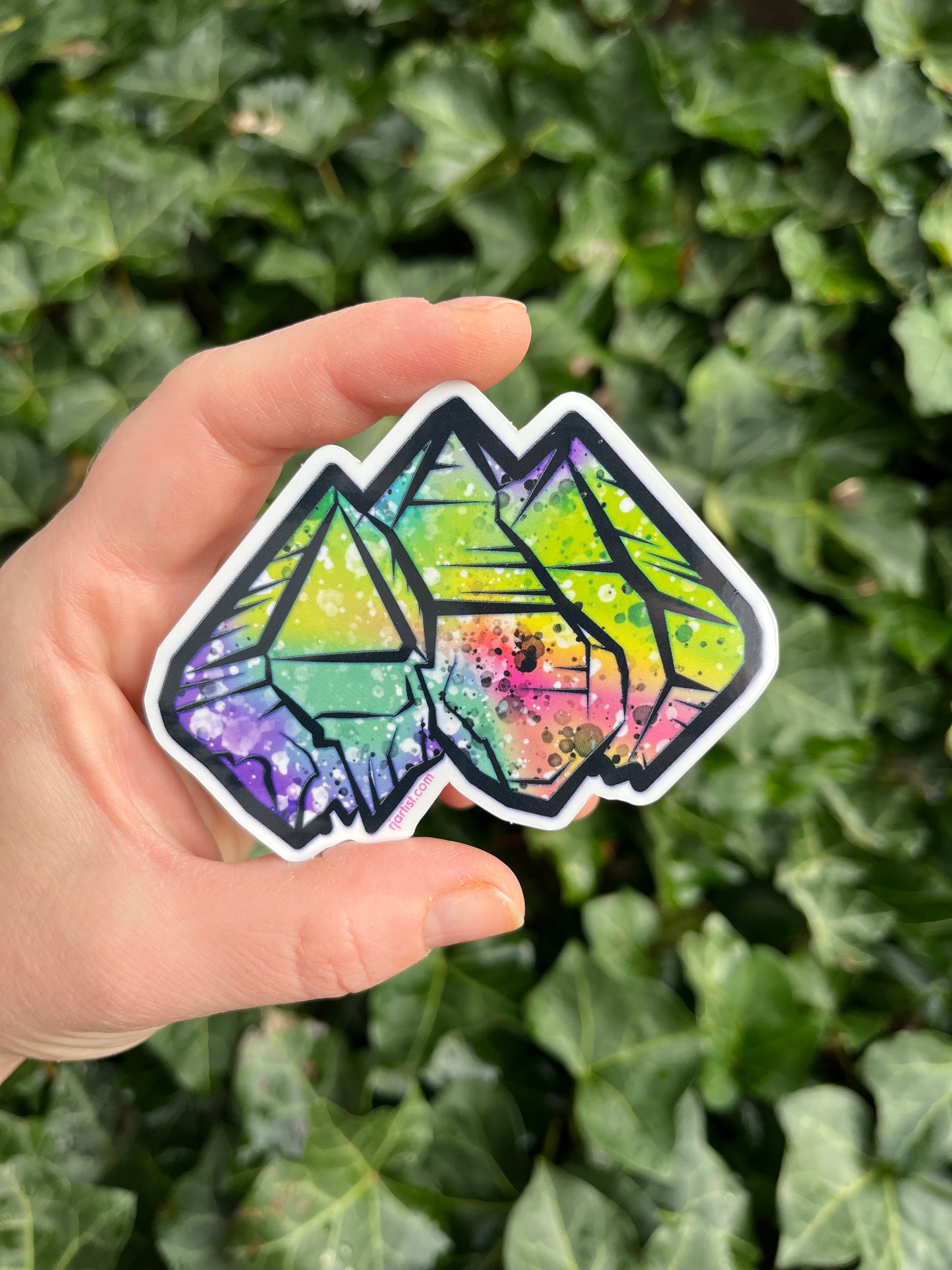 Stacked Quartz Tie-dye Vinyl Sticker