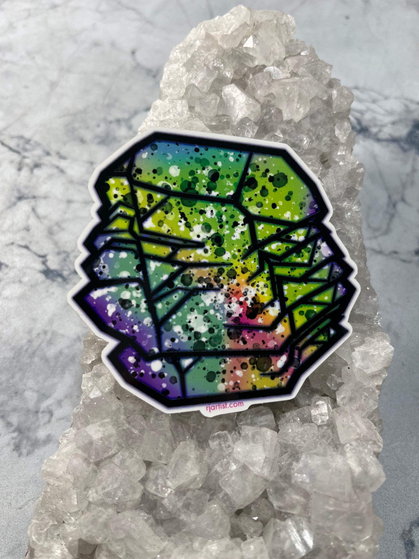 Quartz Gwindel Tie-dye Vinyl Sticker
