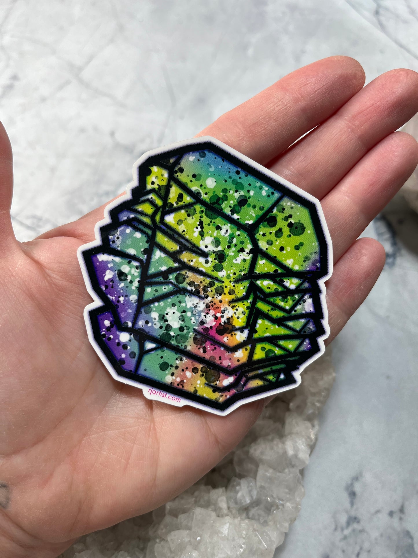 Quartz Gwindel Tie-dye Vinyl Sticker