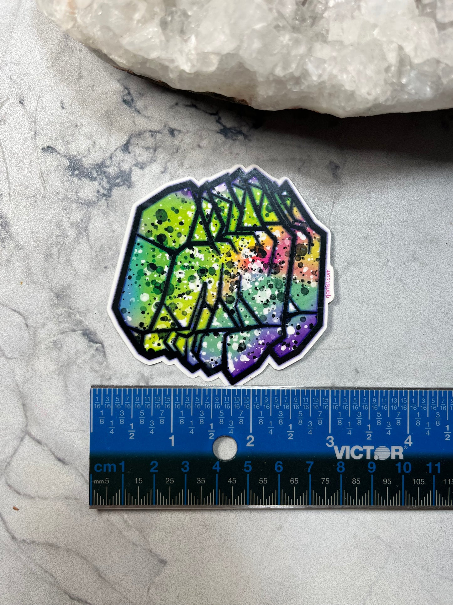 Quartz Gwindel Tie-dye Vinyl Sticker