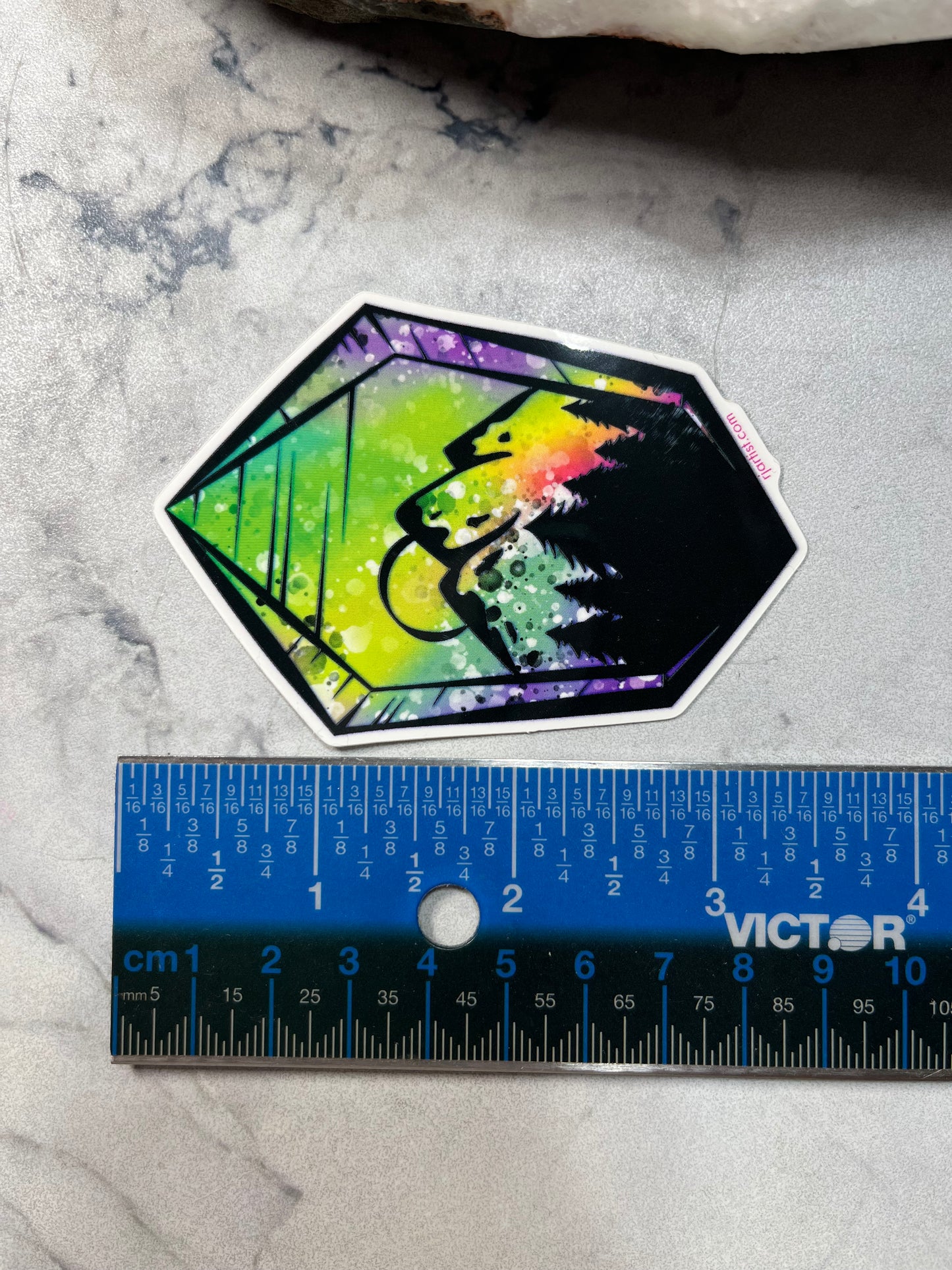 Crystal Mountain Rockhound Tie-dye Vinyl Sticker