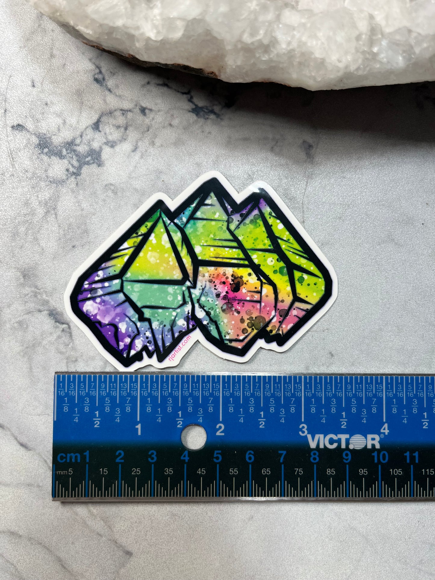 Stacked Quartz Tie-dye Vinyl Sticker