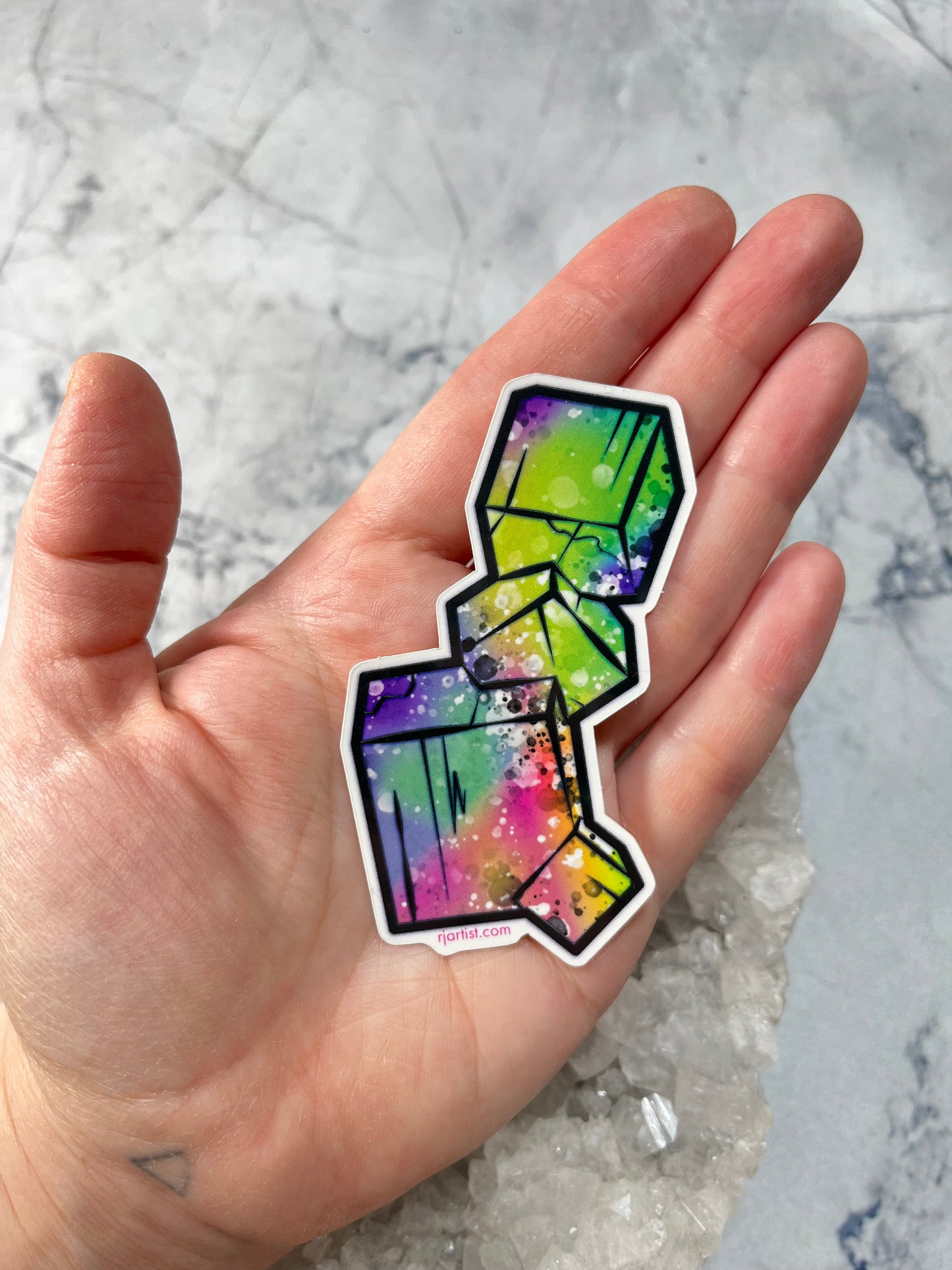 Pyrite Tie-dye Vinyl Sticker