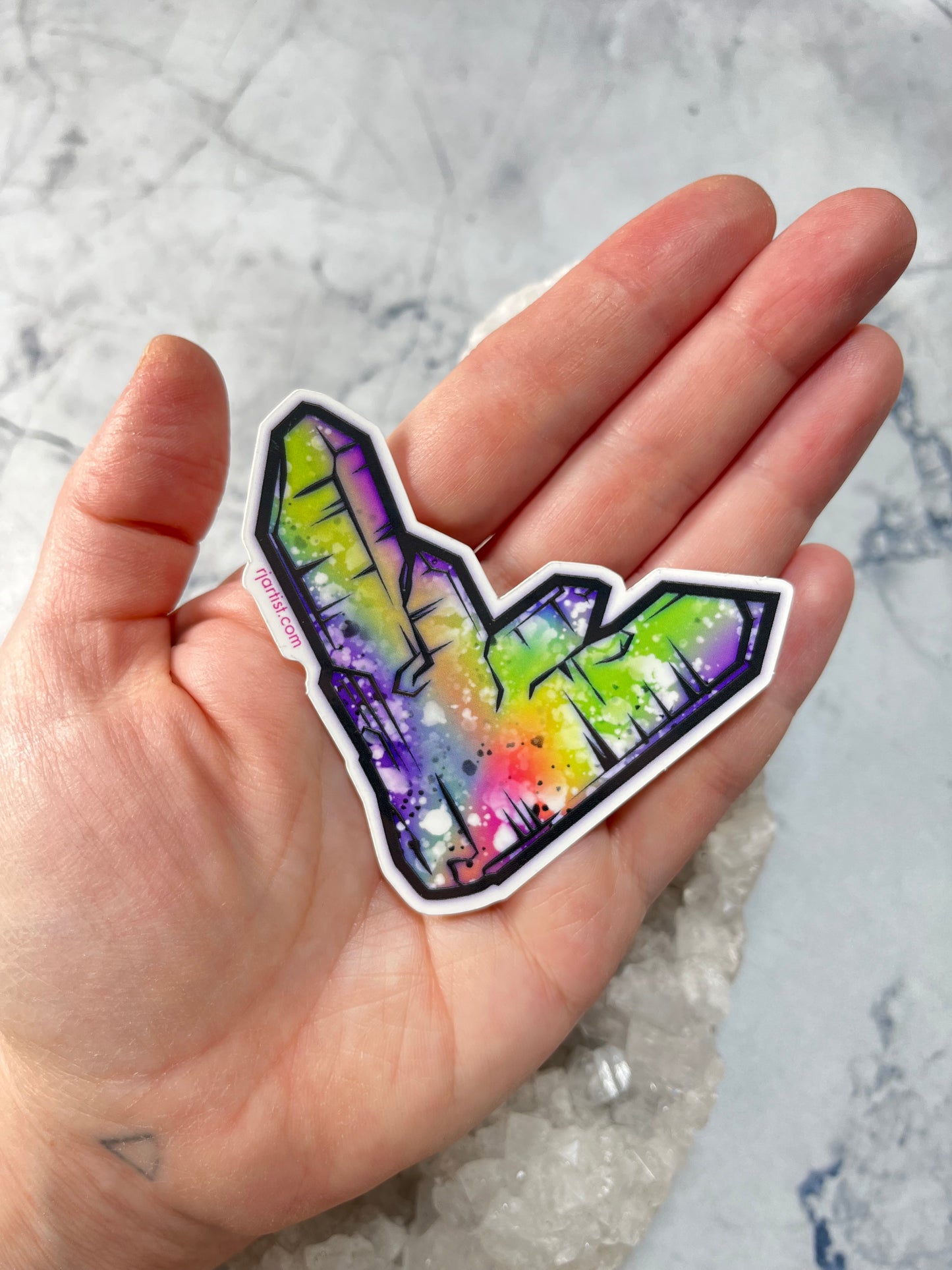 Japan Law Twin Quartz Tie-dye Vinyl Sticker