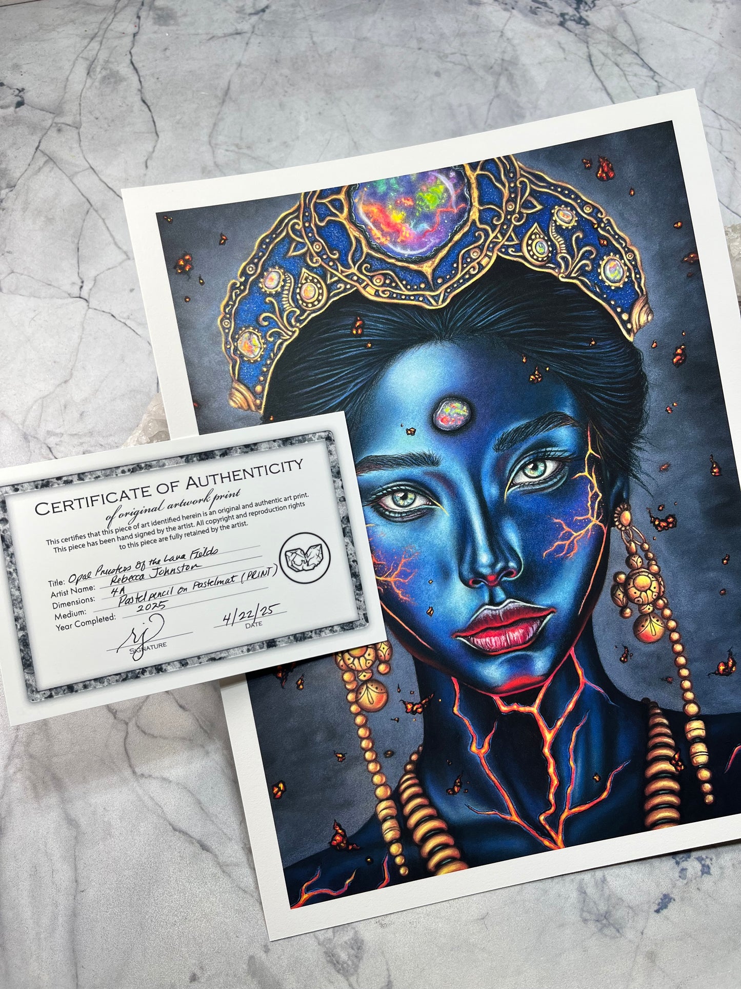 Opal Priestess of the Lava Fields - Fine Art Print