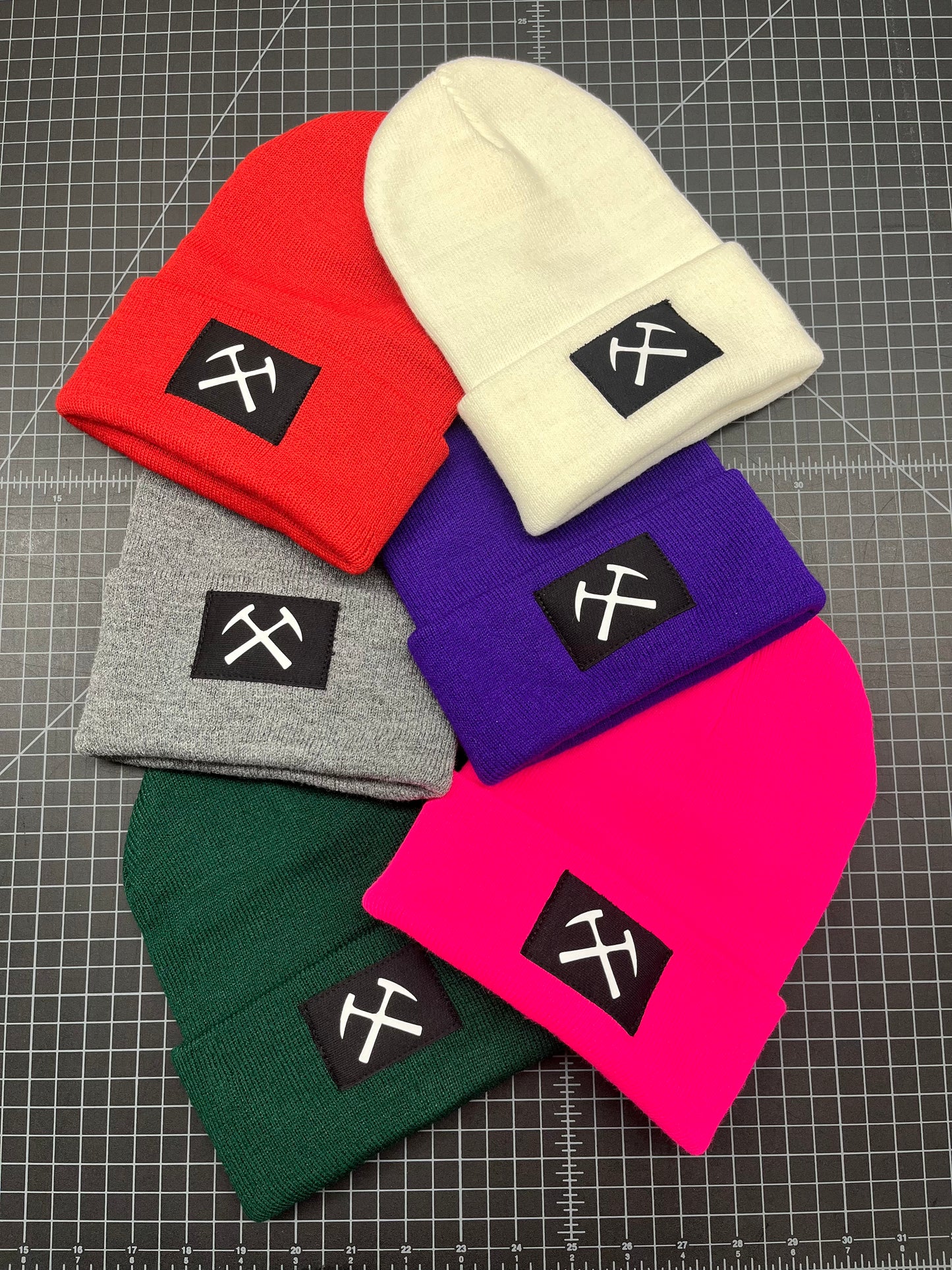 Glow in the Dark Rockhound Knit Beanie Hats