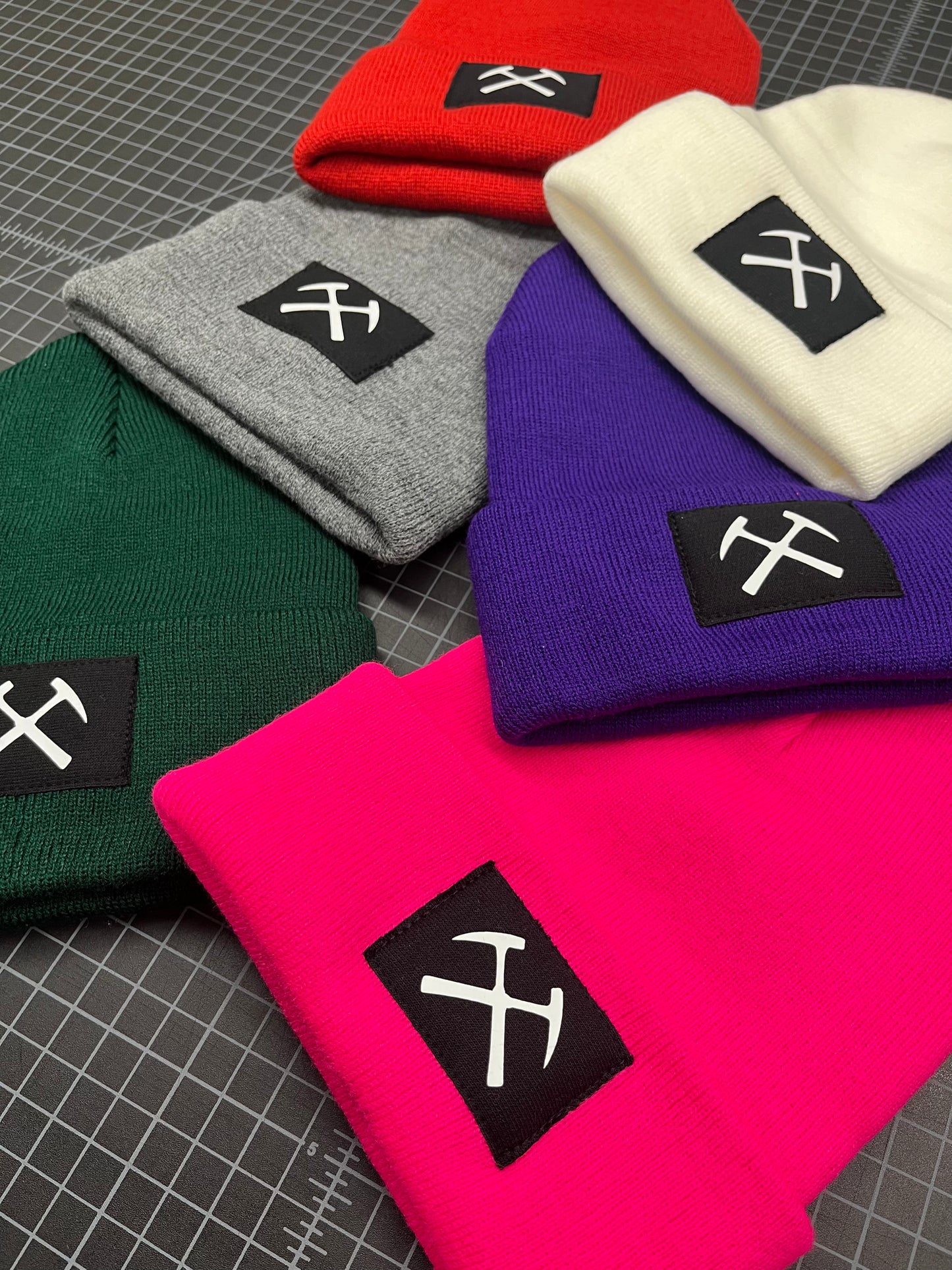 Glow in the Dark Rockhound Knit Beanie Hats