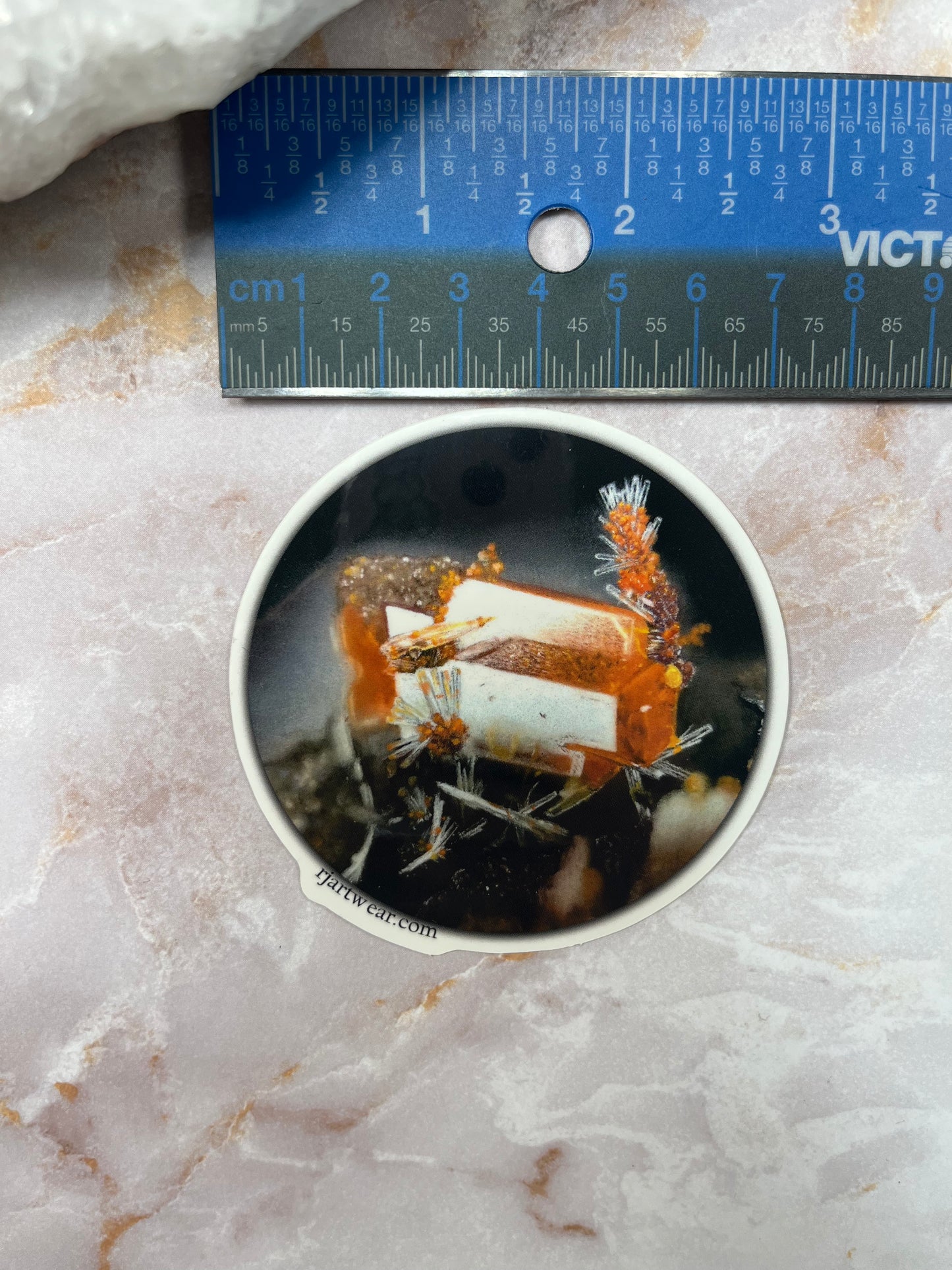 Micro Wulfenite Red Cloud, AZ Sticker