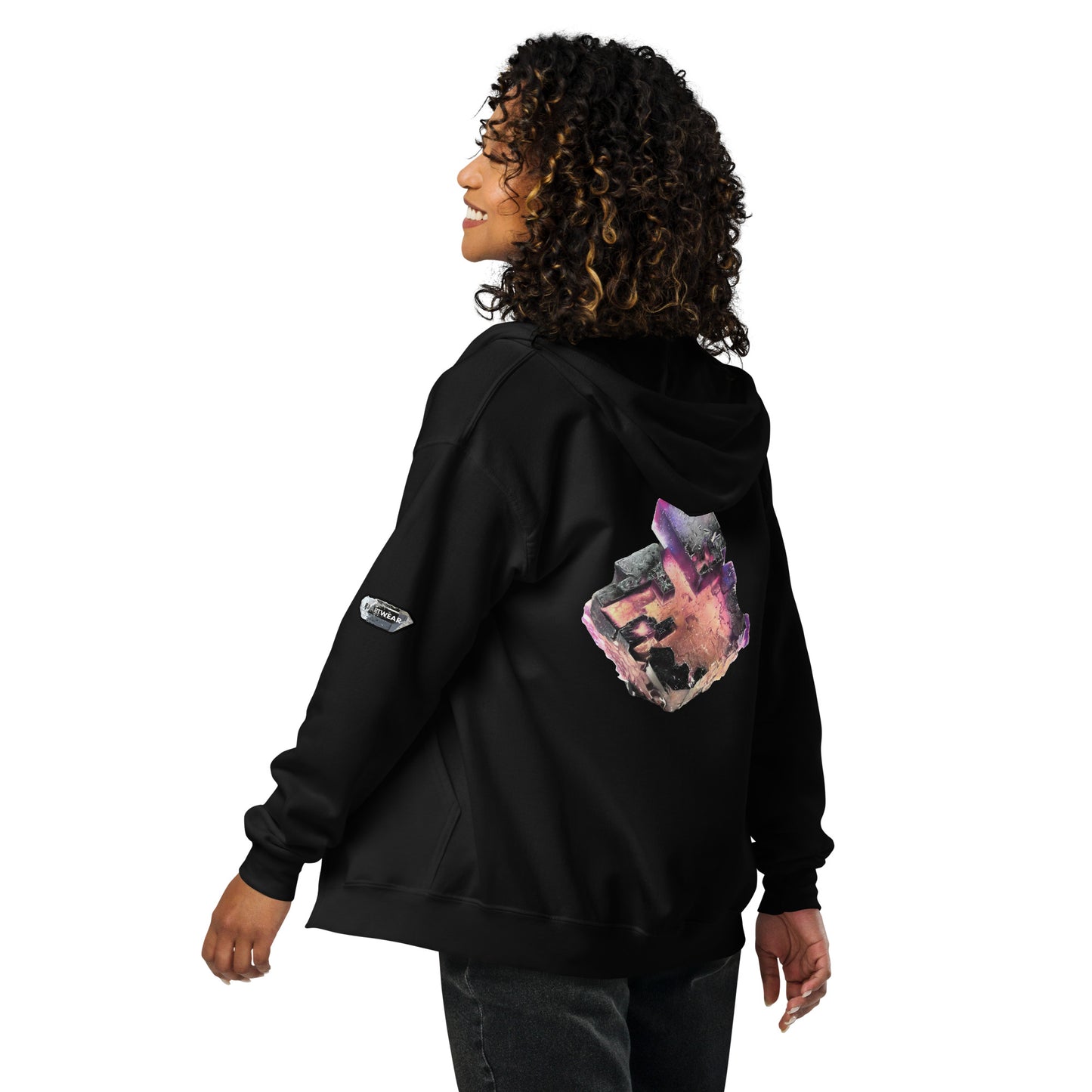 Illinois Fluorite Drawing - Unisex heavy blend zip hoodie