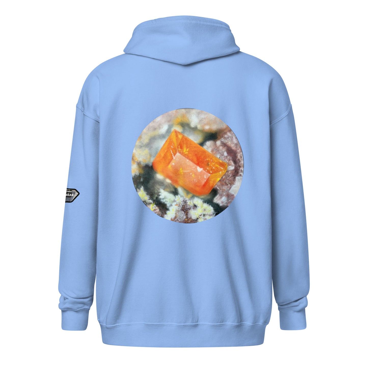 Tiger Mine Wulfenite Micro Drawing - Unisex heavy blend zip hoodie