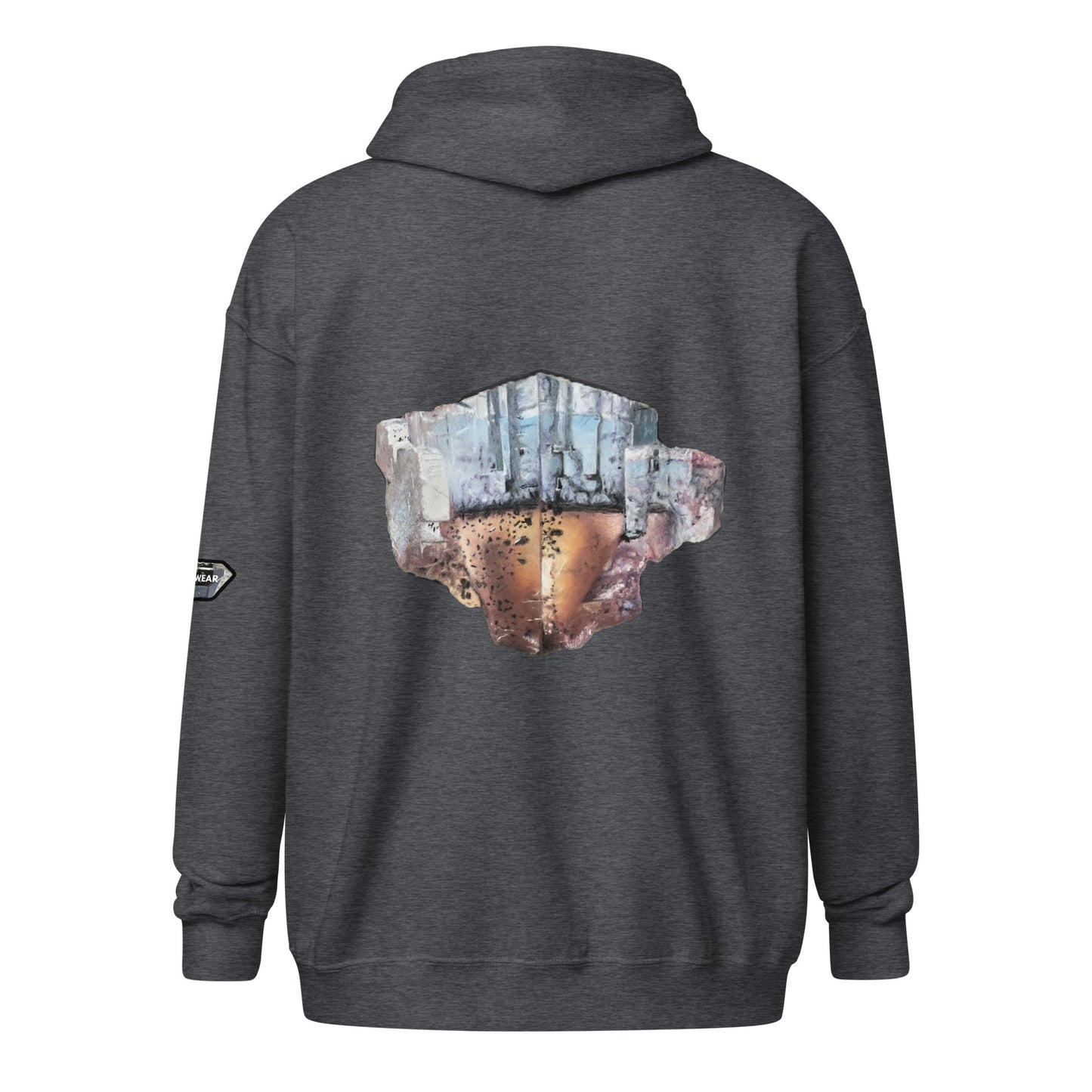 Minerva No.1 Fluorite Drawing - Unisex heavy blend zip hoodie