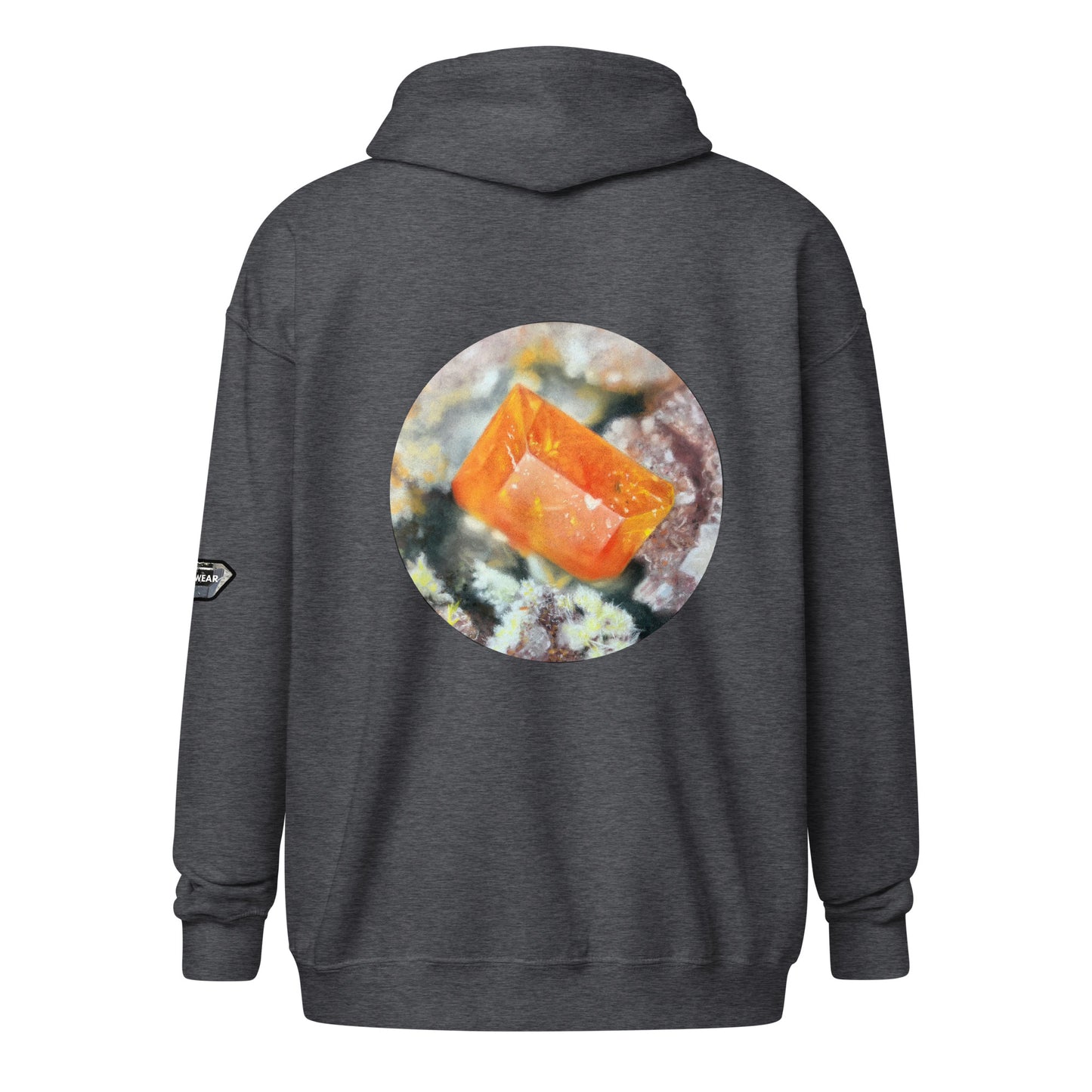 Tiger Mine Wulfenite Micro Drawing - Unisex heavy blend zip hoodie
