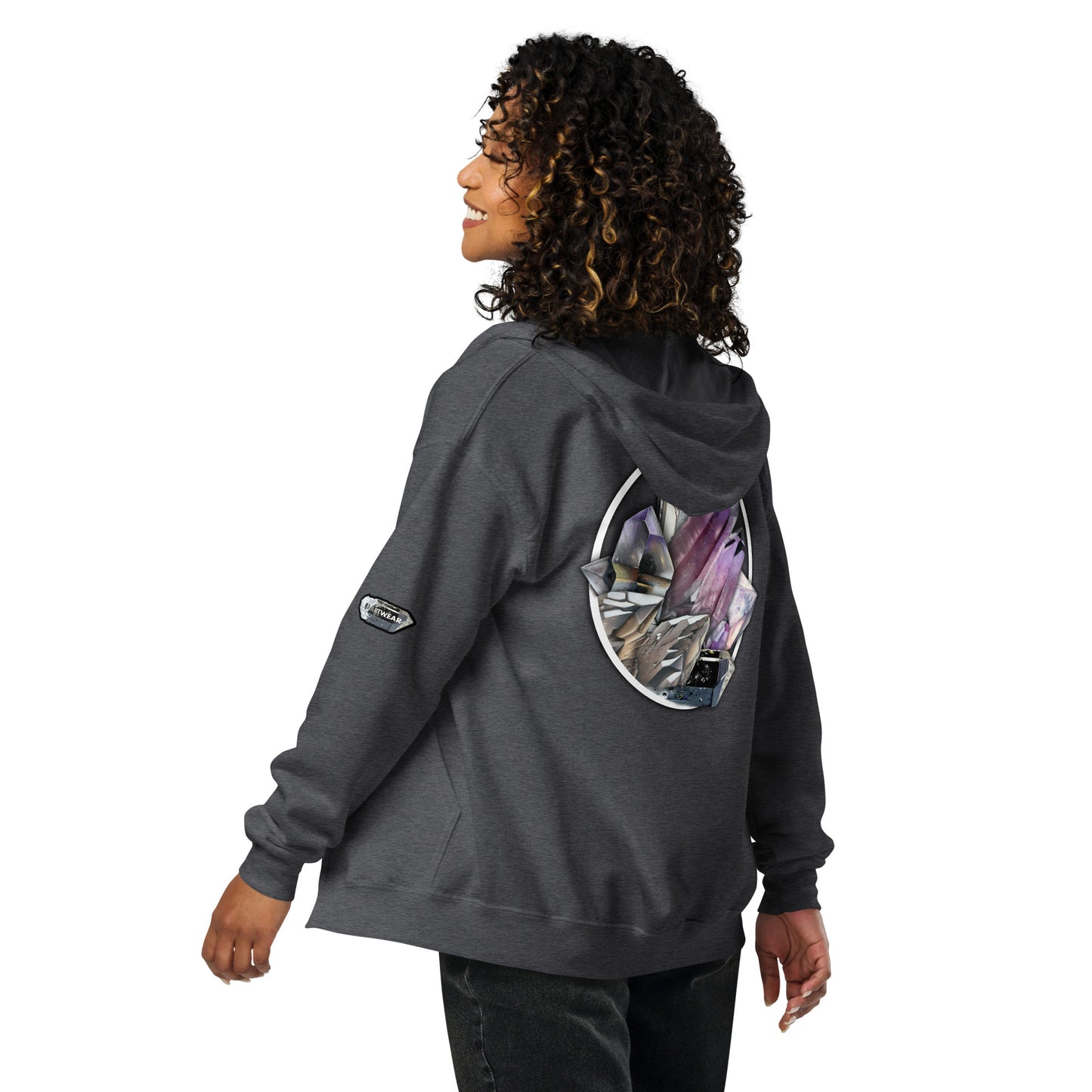Quartz Collage Oval - Unisex heavy blend zip hoodie