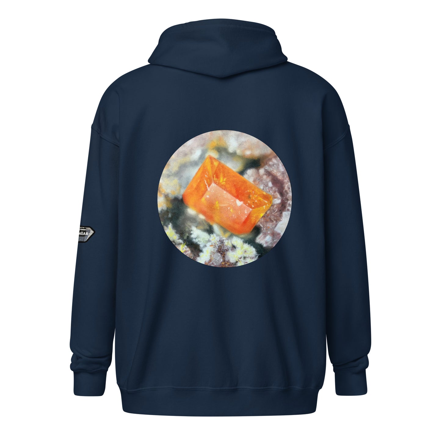 Tiger Mine Wulfenite Micro Drawing - Unisex heavy blend zip hoodie