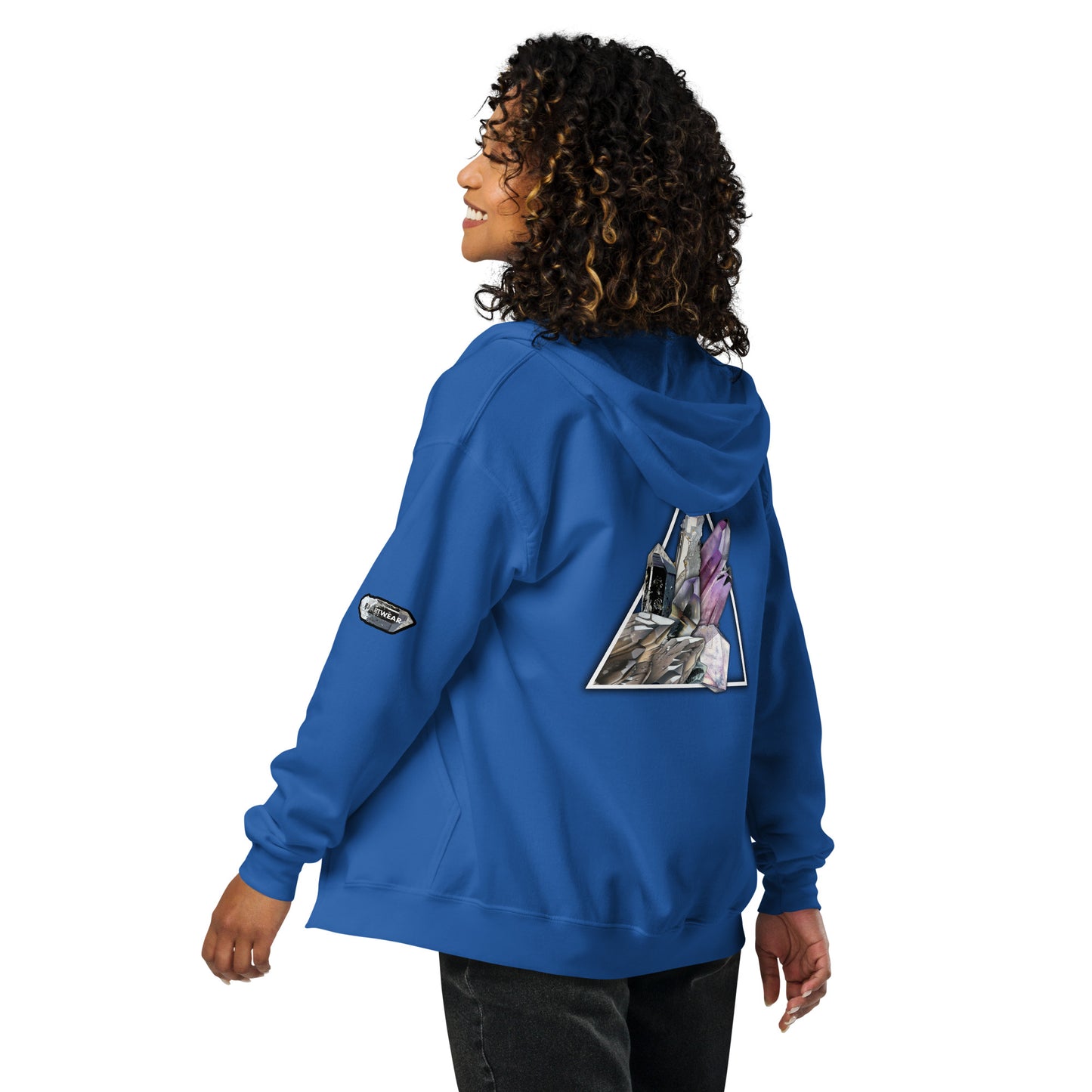 Quartz Collage Triangle - Unisex heavy blend zip hoodie
