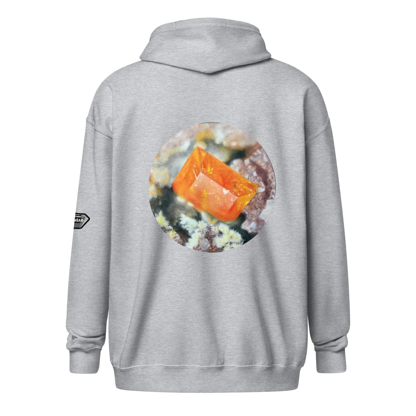 Tiger Mine Wulfenite Micro Drawing - Unisex heavy blend zip hoodie