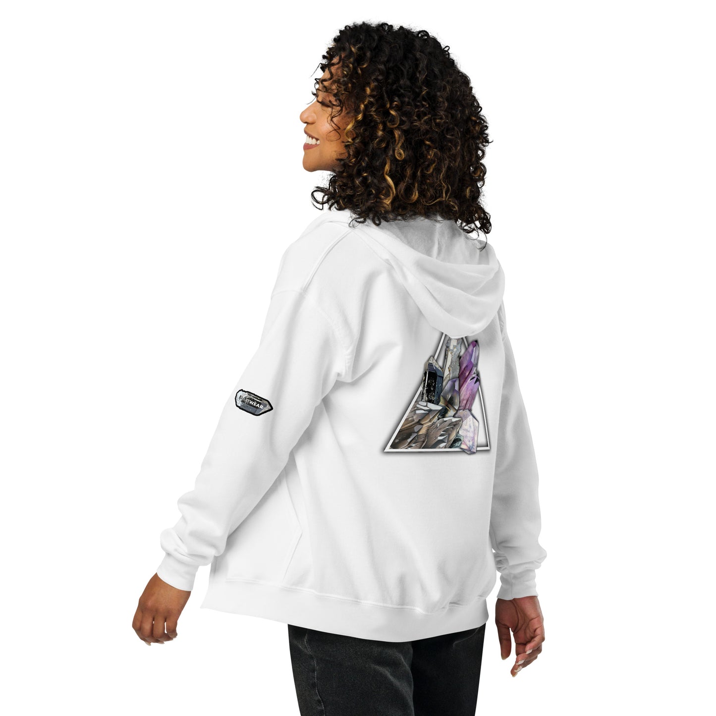Quartz Collage Triangle - Unisex heavy blend zip hoodie
