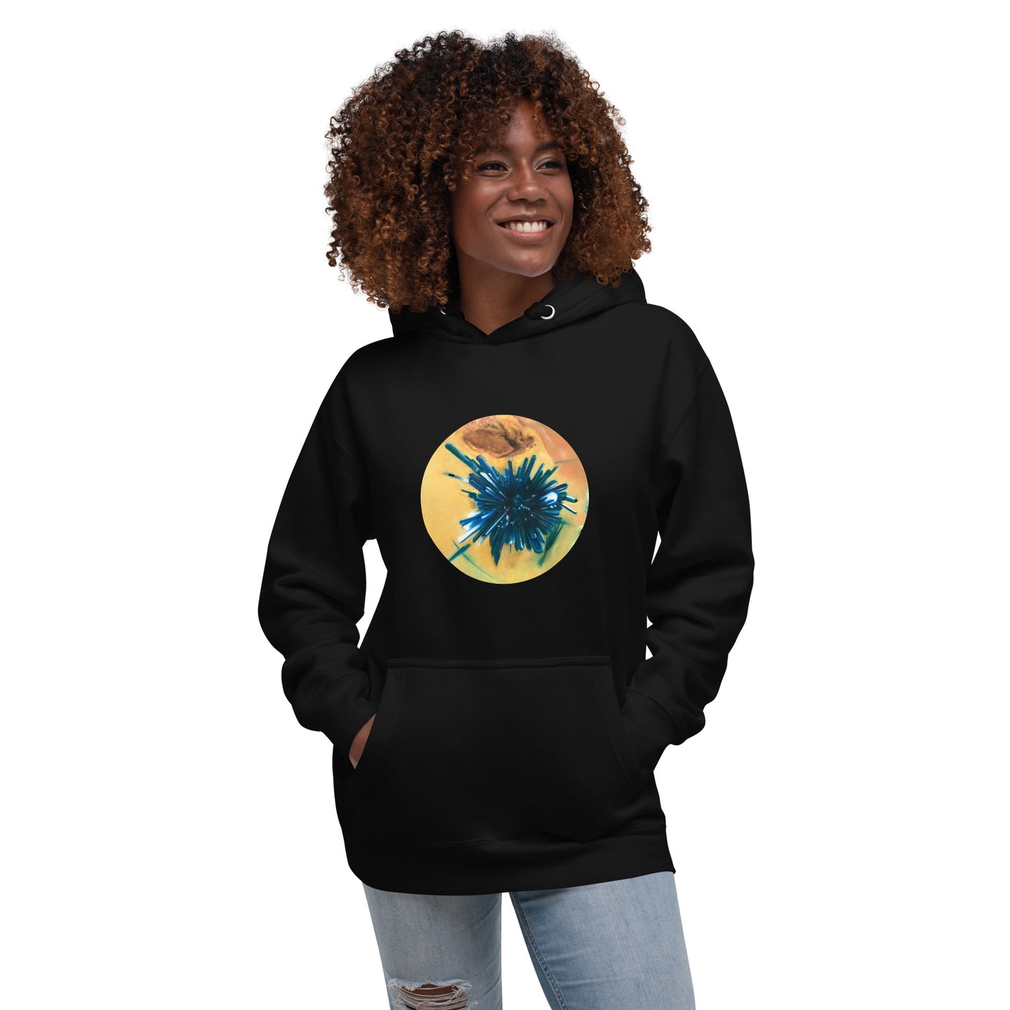 Chrysocolla Pastel Drawing - Unisex Hoodie