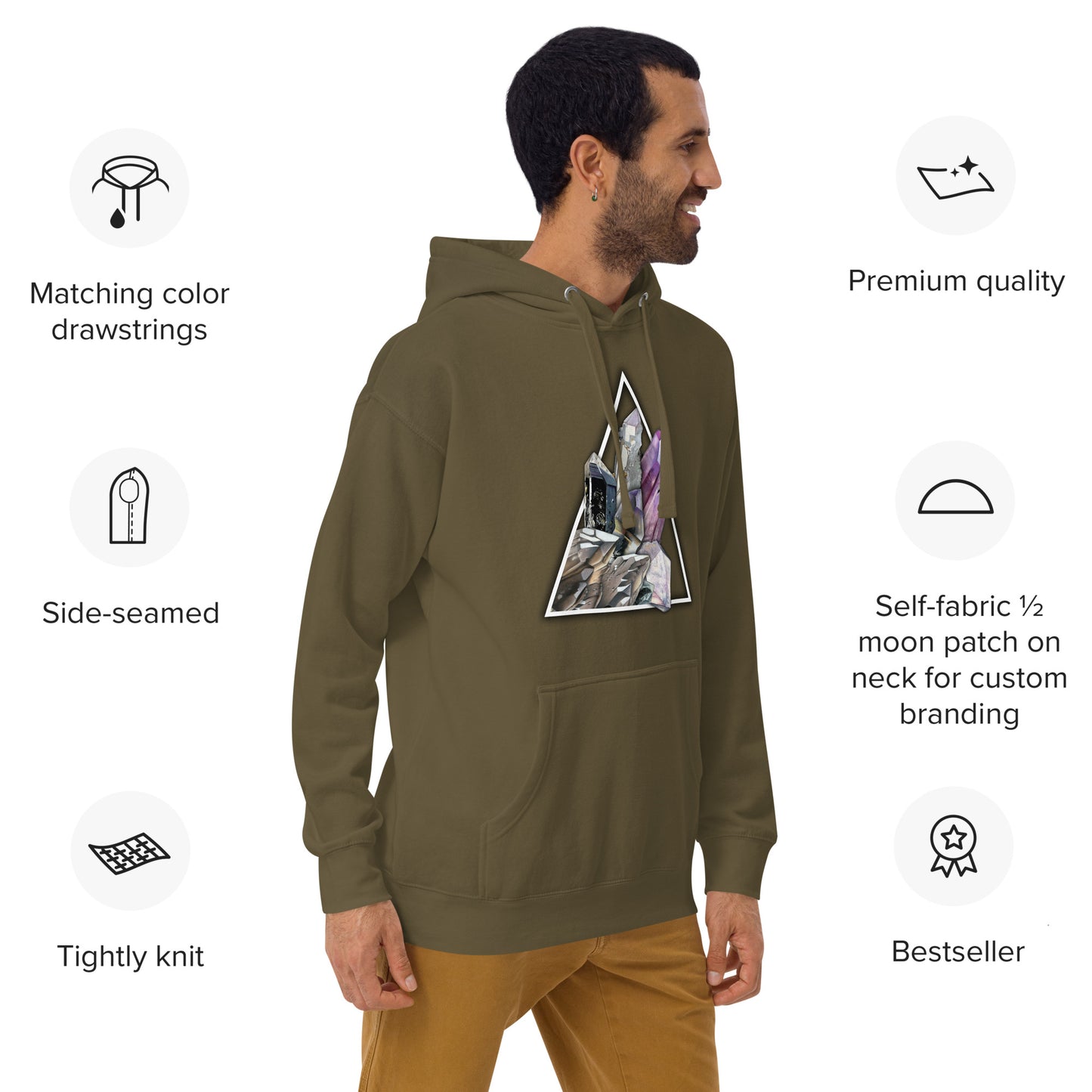 Quartz Collage Triangle - Unisex Hoodie