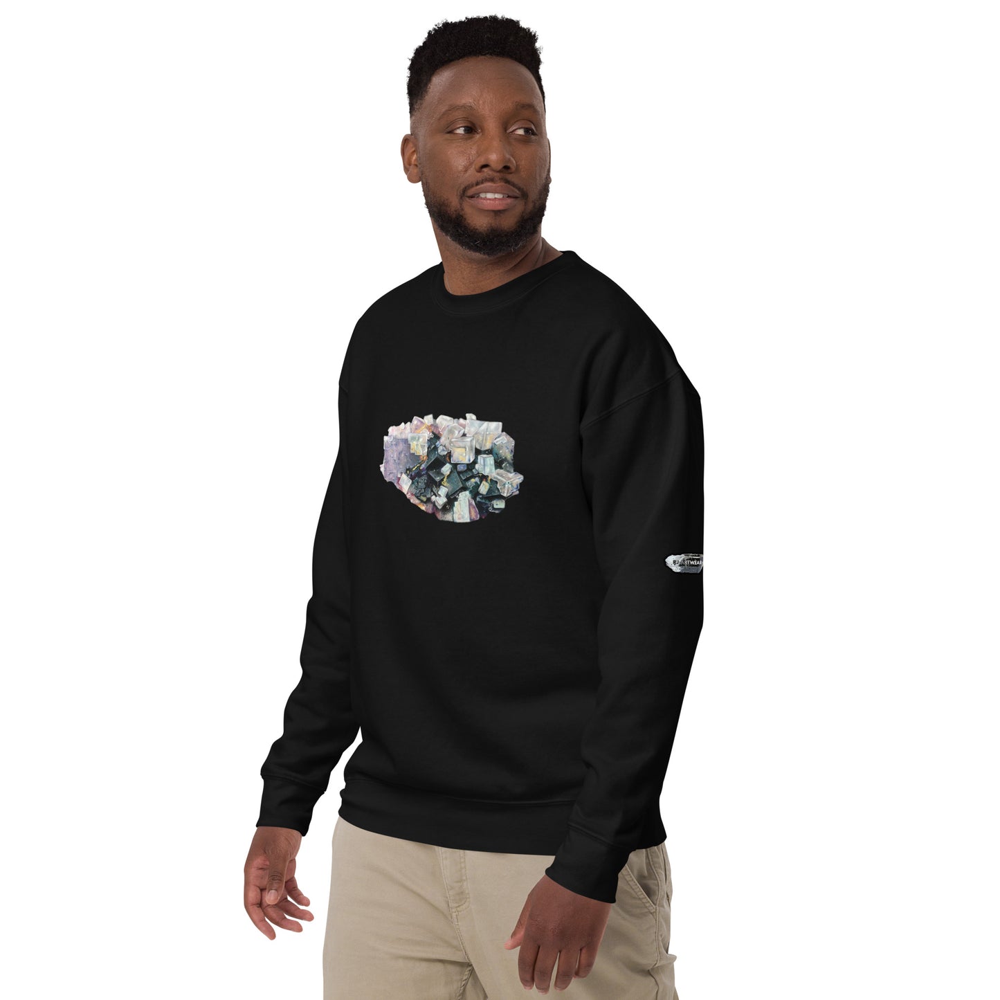 Fluorite Cluster Drawing - Unisex Premium Sweatshirt
