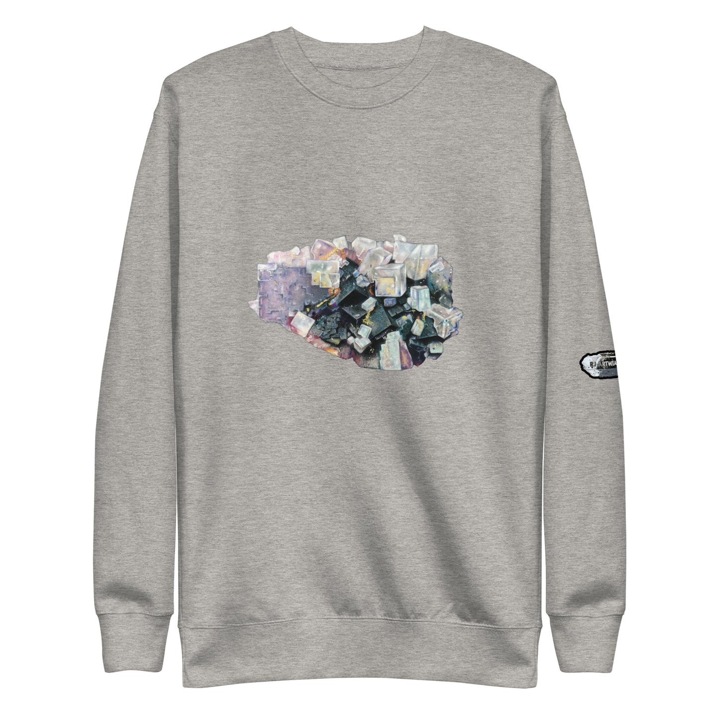 Fluorite Cluster Drawing - Unisex Premium Sweatshirt