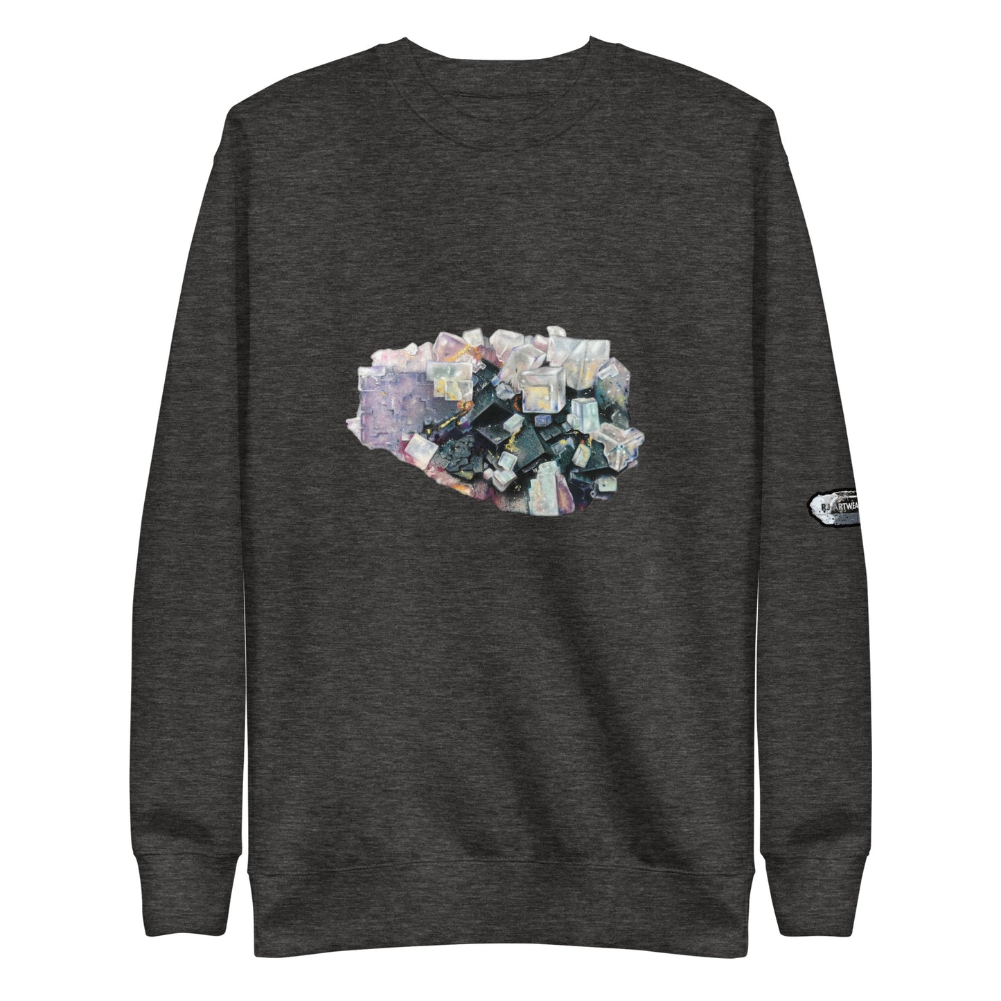 Fluorite Cluster Drawing - Unisex Premium Sweatshirt