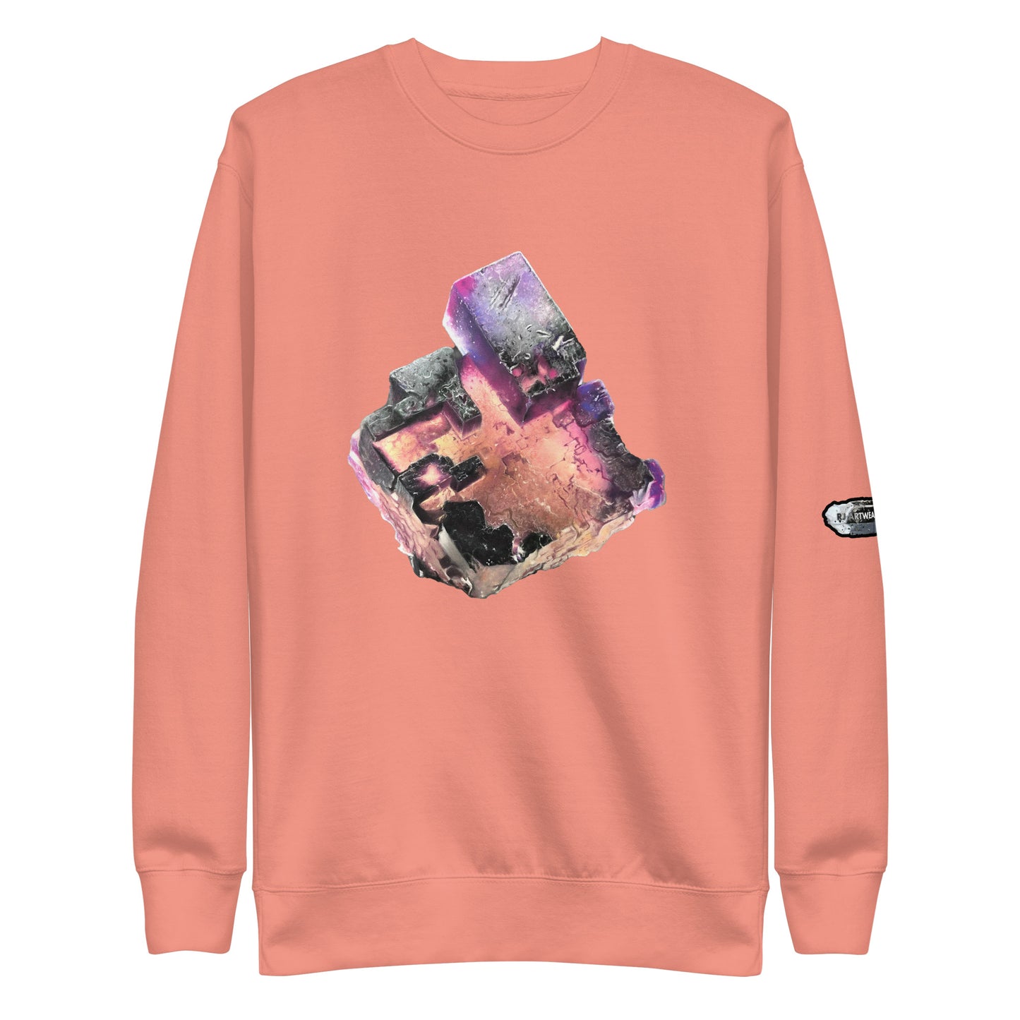 Illinois Fluorite Cube Drawing - Unisex Premium Sweatshirt