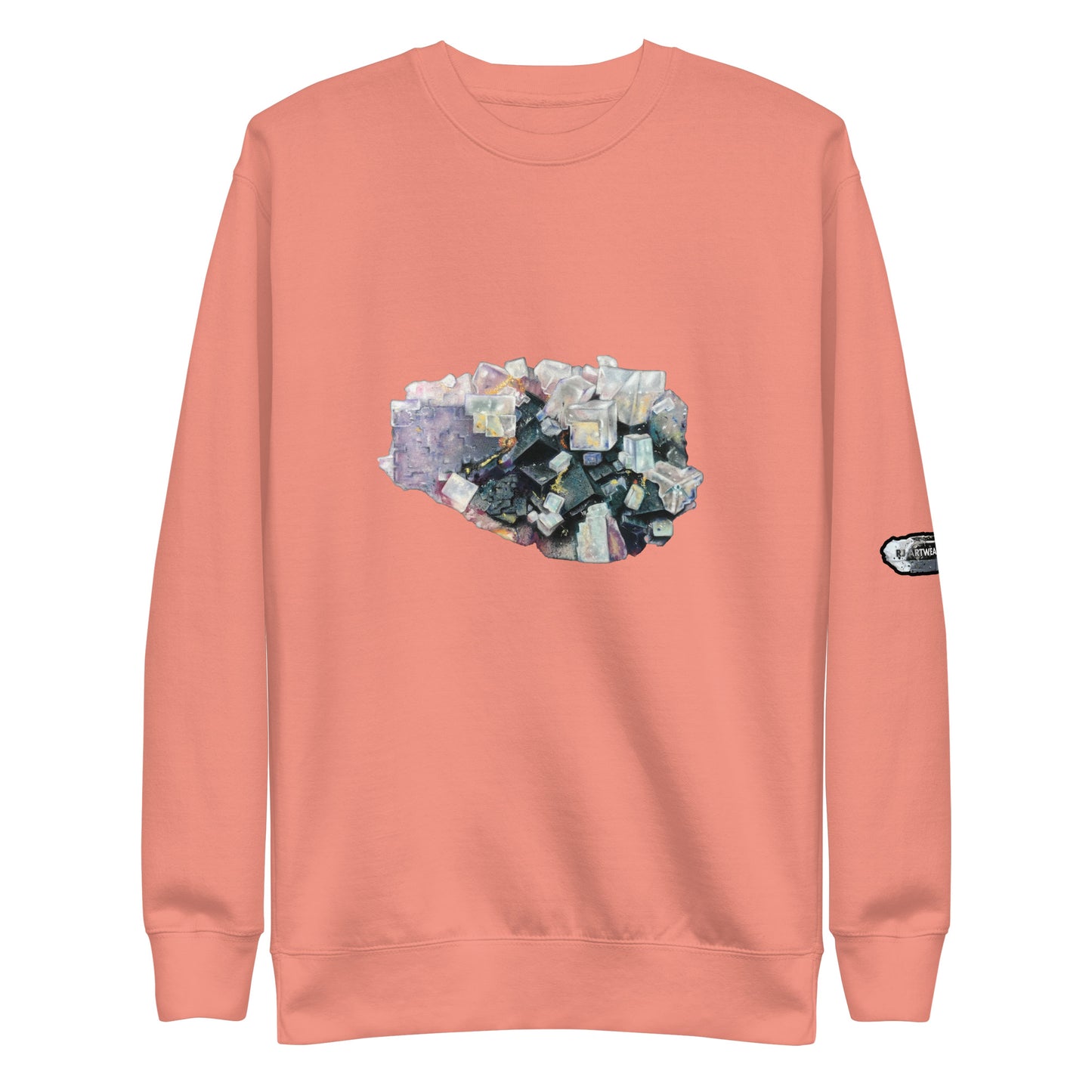 Fluorite Cluster Drawing - Unisex Premium Sweatshirt