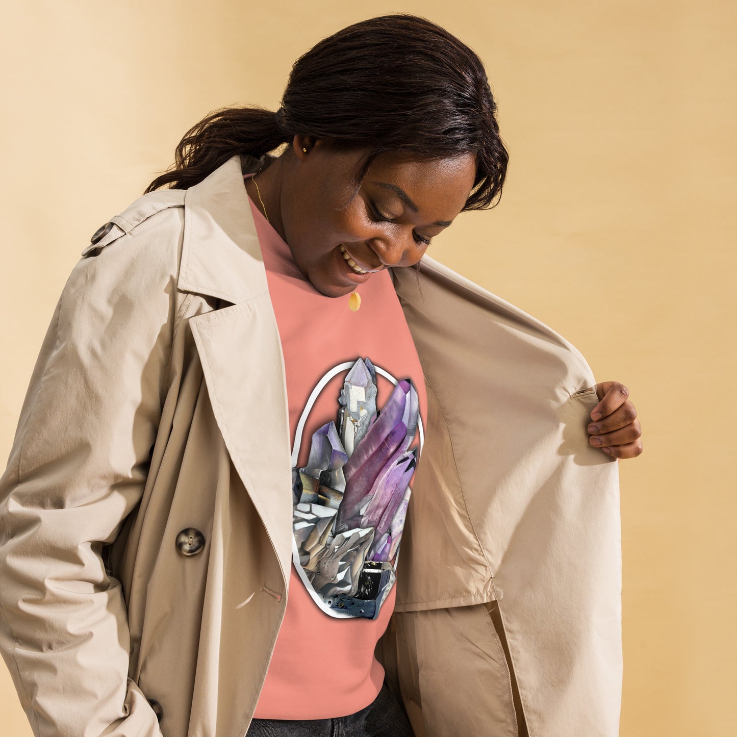 Quartz Collage Oval - Unisex Premium Sweatshirt