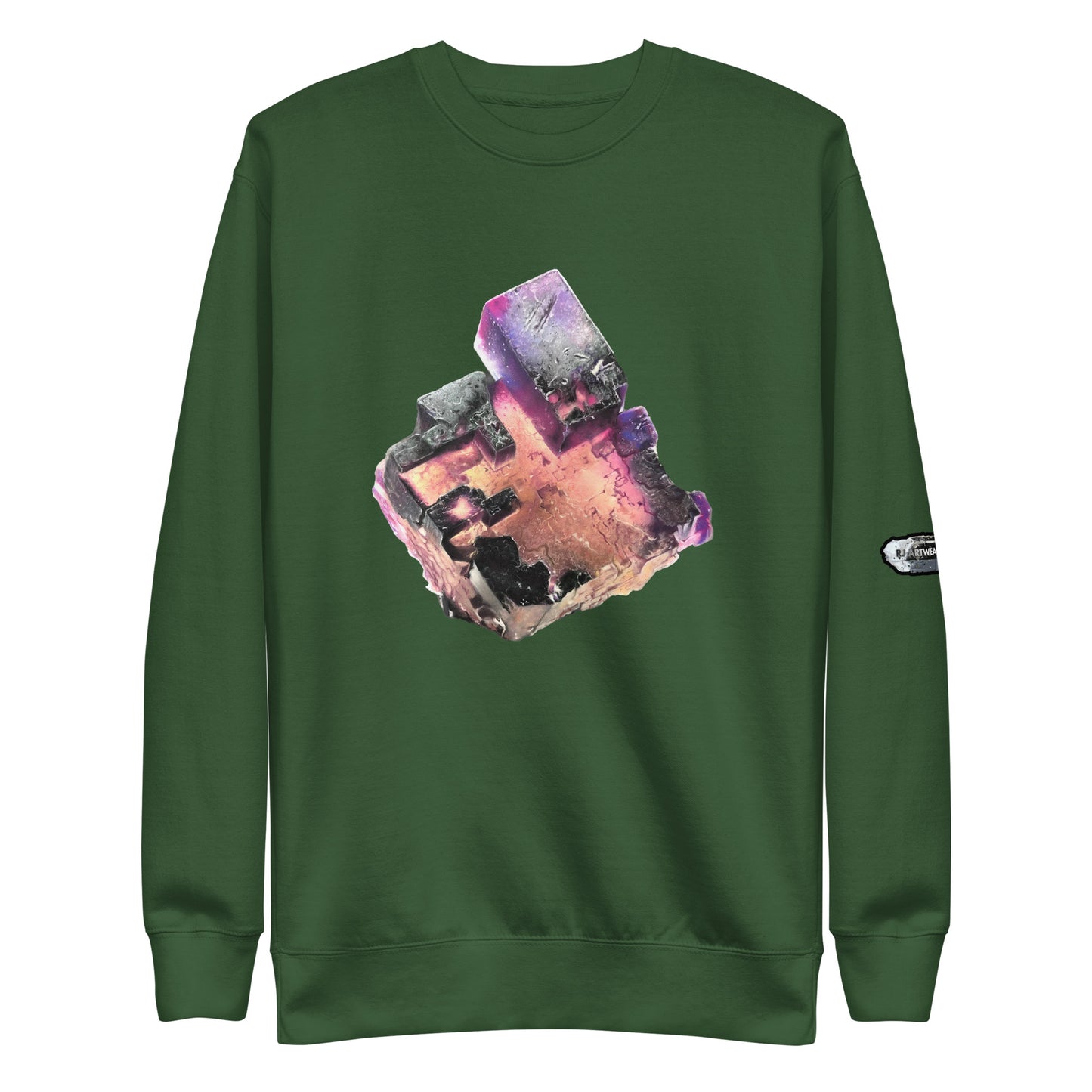 Illinois Fluorite Cube Drawing - Unisex Premium Sweatshirt
