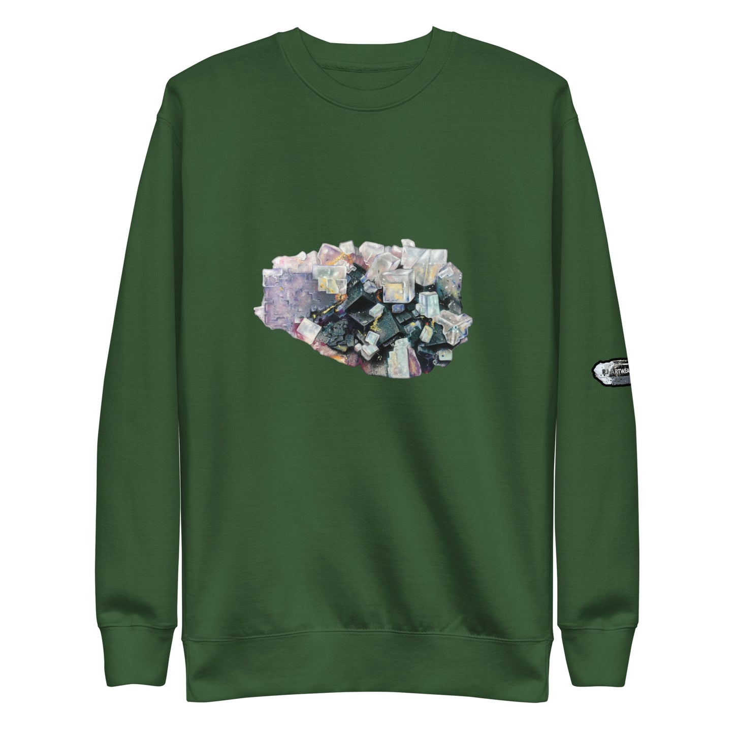 Fluorite Cluster Drawing - Unisex Premium Sweatshirt