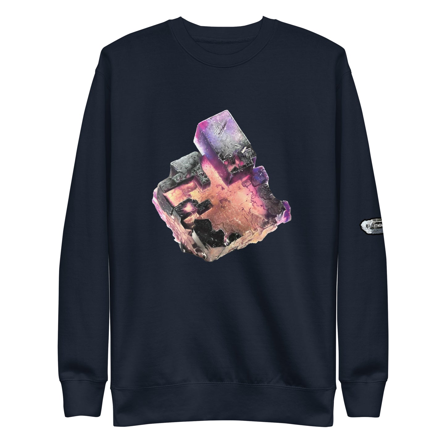 Illinois Fluorite Cube Drawing - Unisex Premium Sweatshirt
