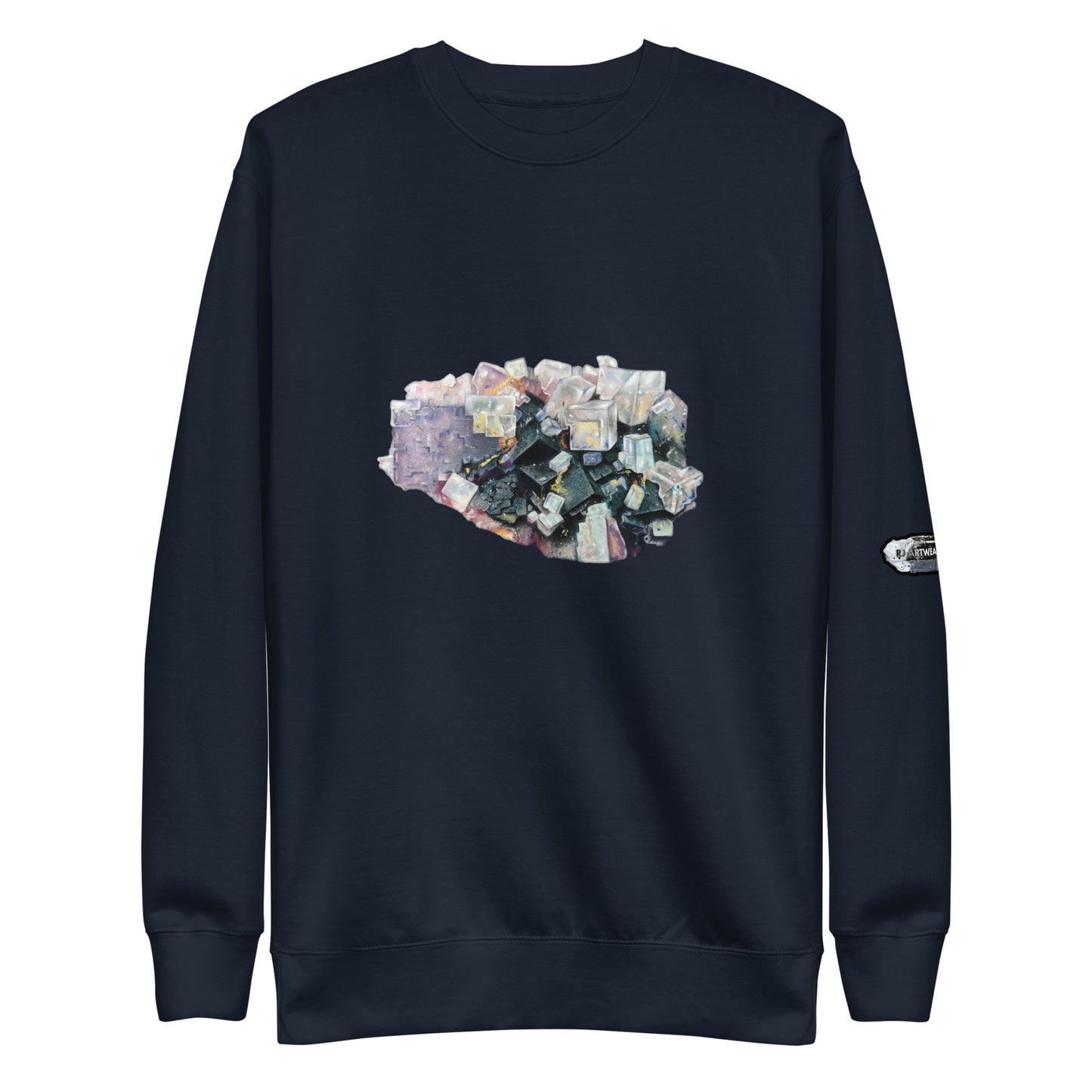 Fluorite Cluster Drawing - Unisex Premium Sweatshirt