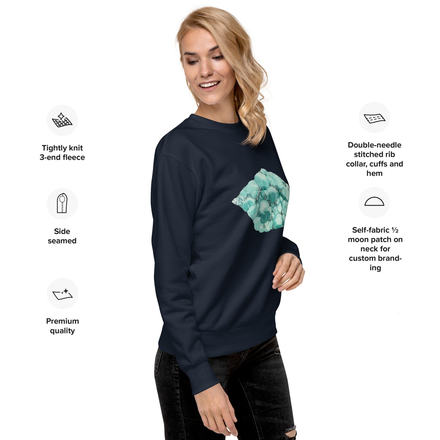 Deer Trail Utah Fluorite Watercolor - Unisex Premium Sweatshirt