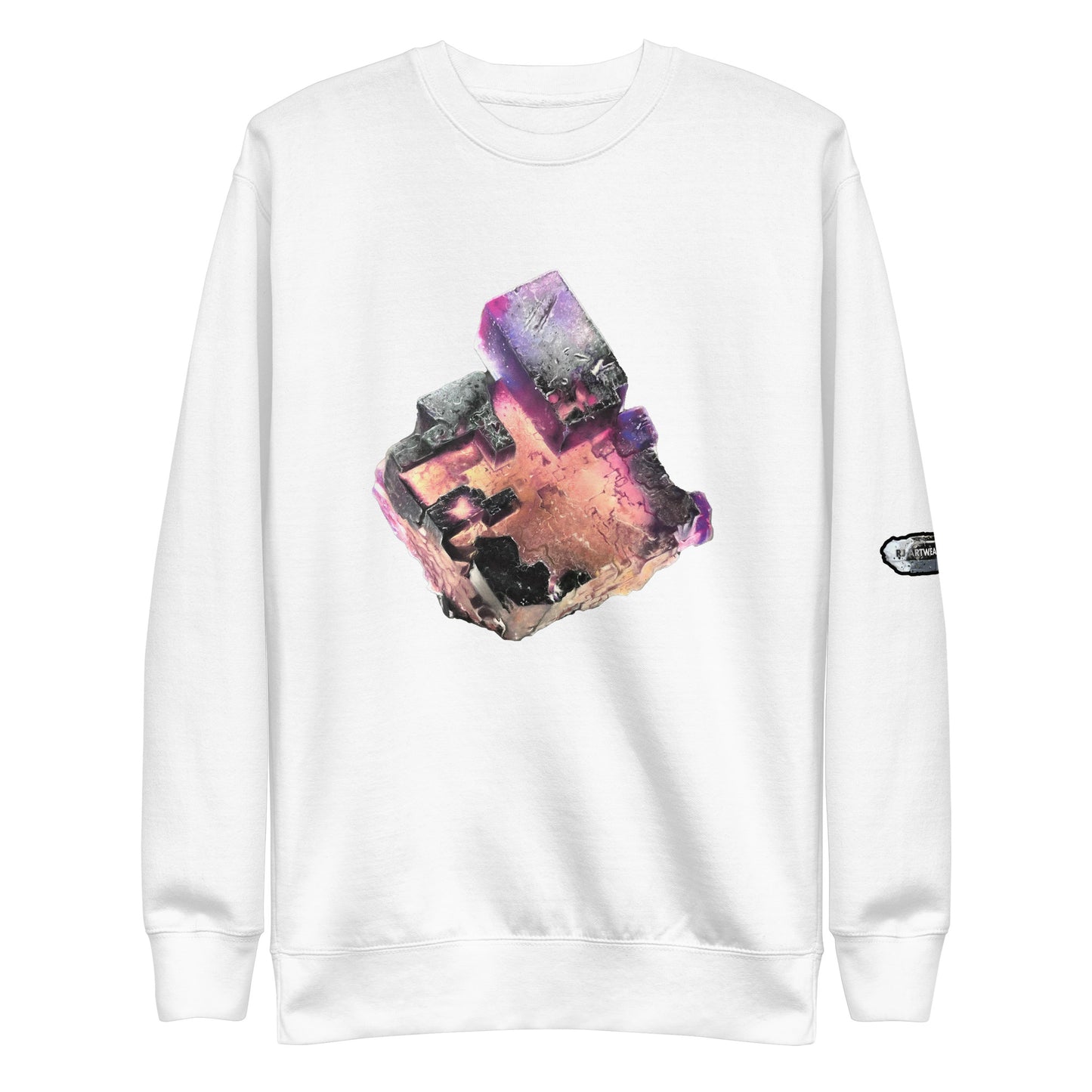 Illinois Fluorite Cube Drawing - Unisex Premium Sweatshirt