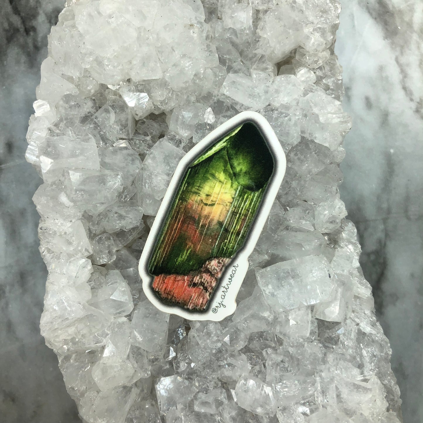 Mini Watermelon Tourmaline Sticker