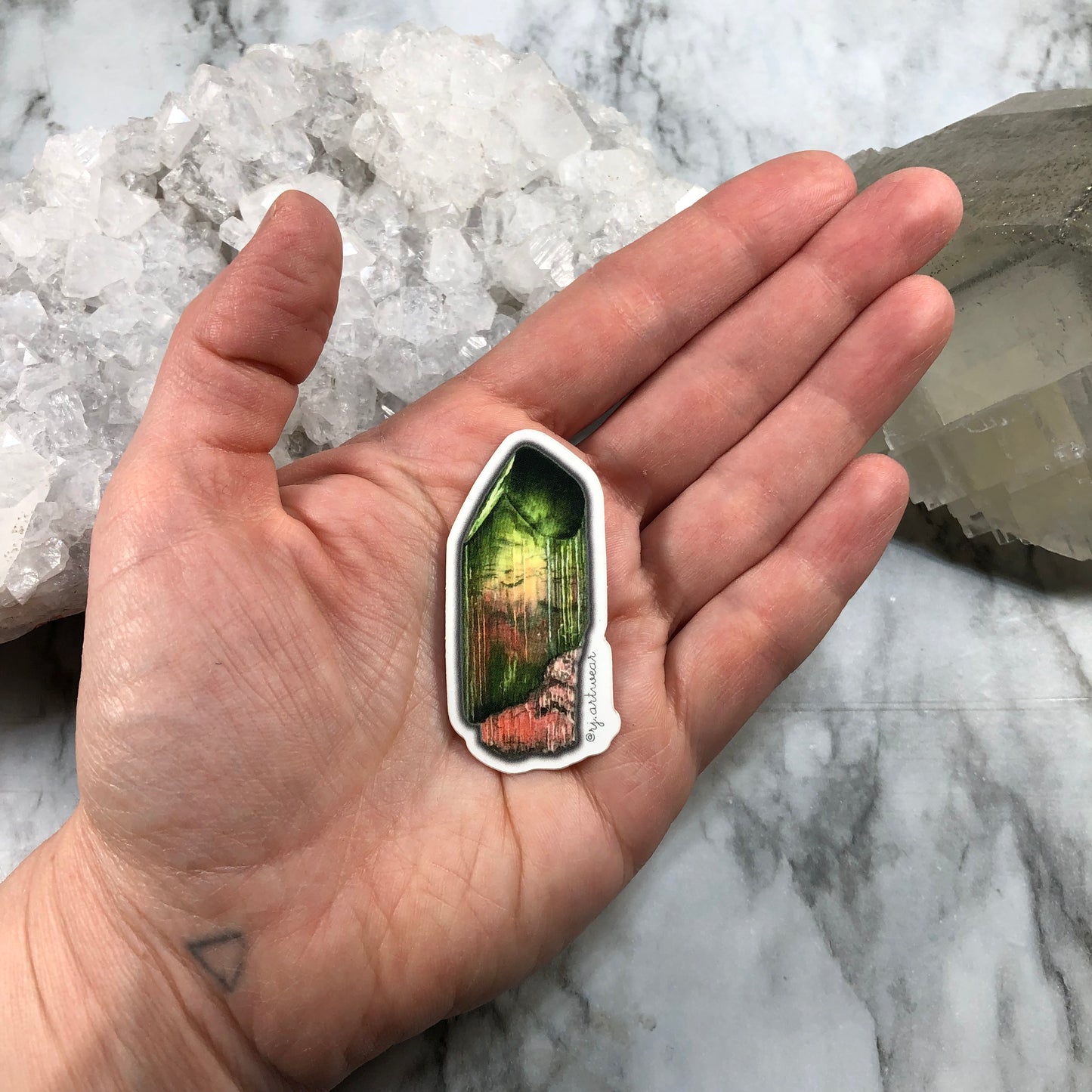 Mini Watermelon Tourmaline Sticker