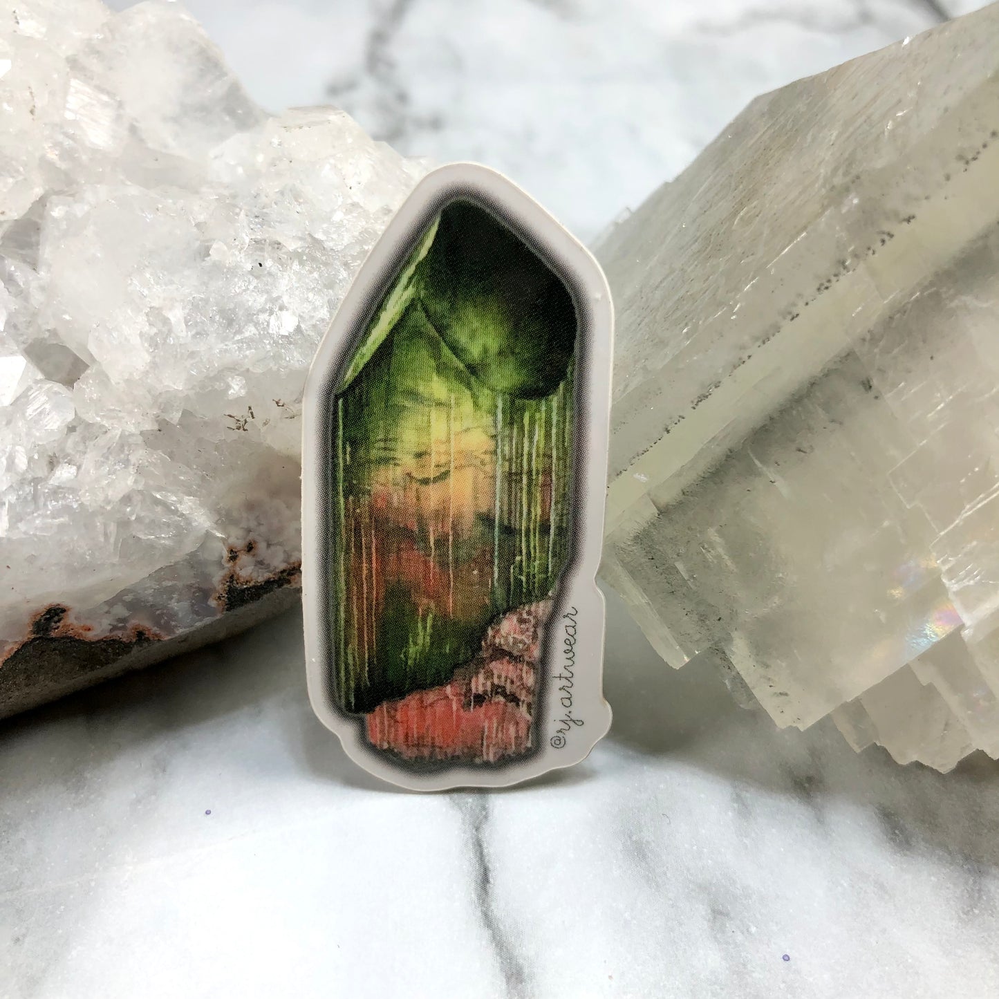 Mini Watermelon Tourmaline Sticker