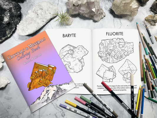 Crystals & Minerals Coloring Book - Limited Edition!