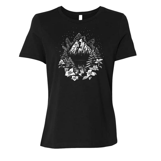 The Mountains Are Calling - Style 9 - Ladies Relaxed Cotton Tee