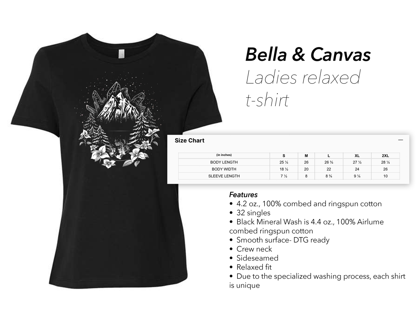 The Mountains Are Calling - Style 9 - Ladies Relaxed Cotton Tee