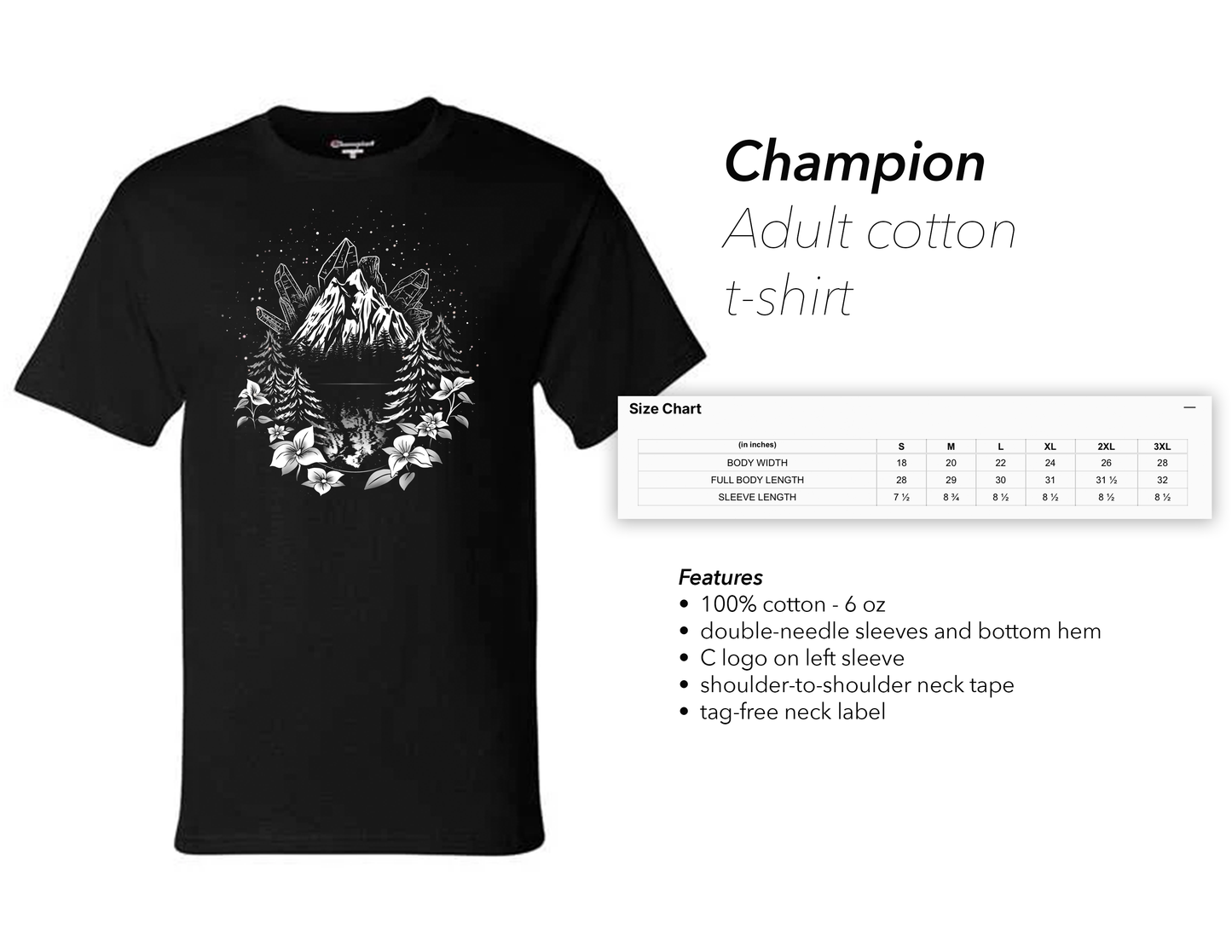 The Mountains Are Calling - Style 14 - Adult 6oz Cotton Tee