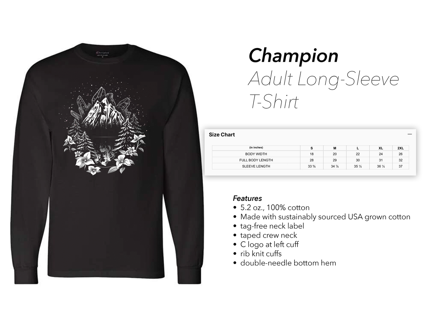 The Mountains Are Calling - Style 17 - Adult Long Sleeve Tee