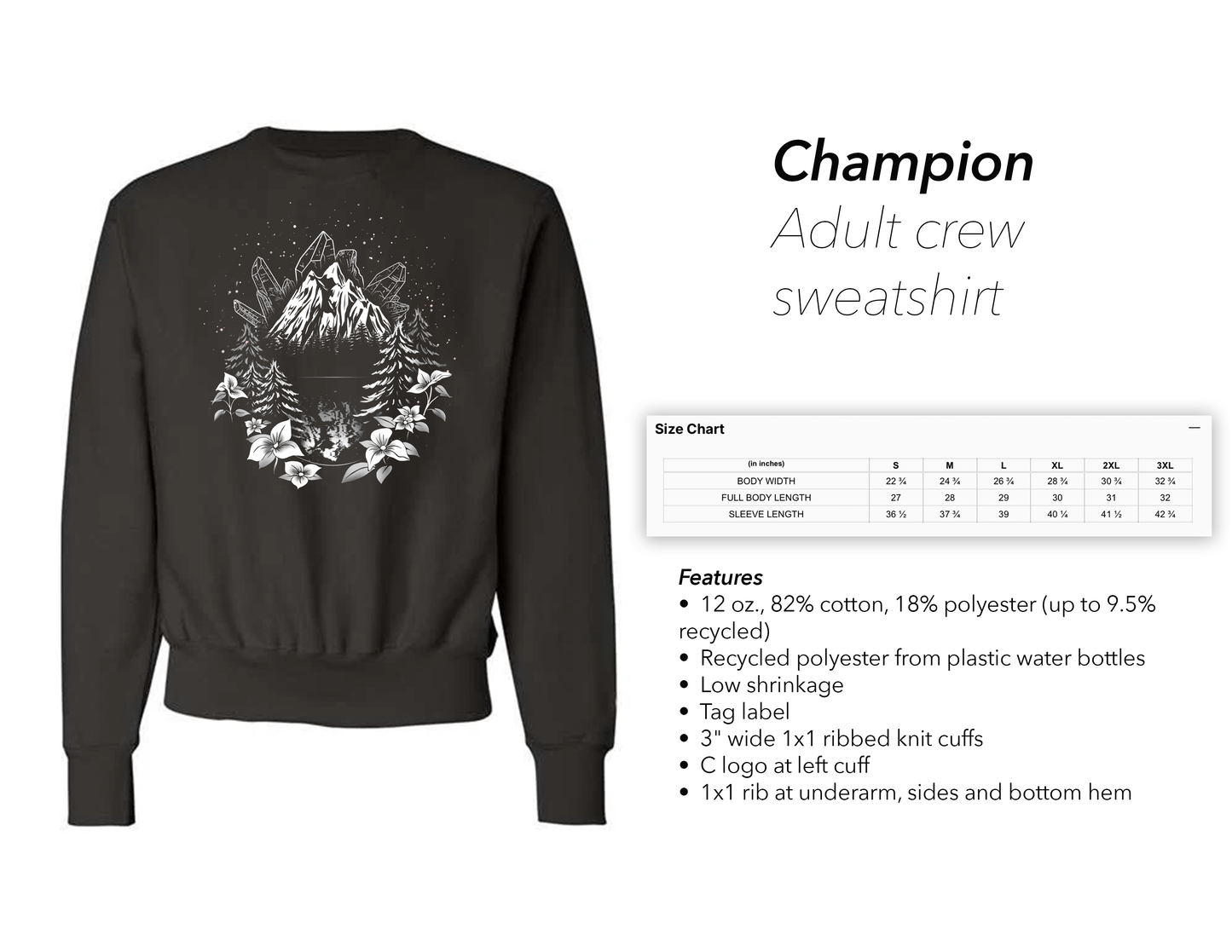 The Mountains Are Calling - Style 15 - Adult Crew Sweatshirt