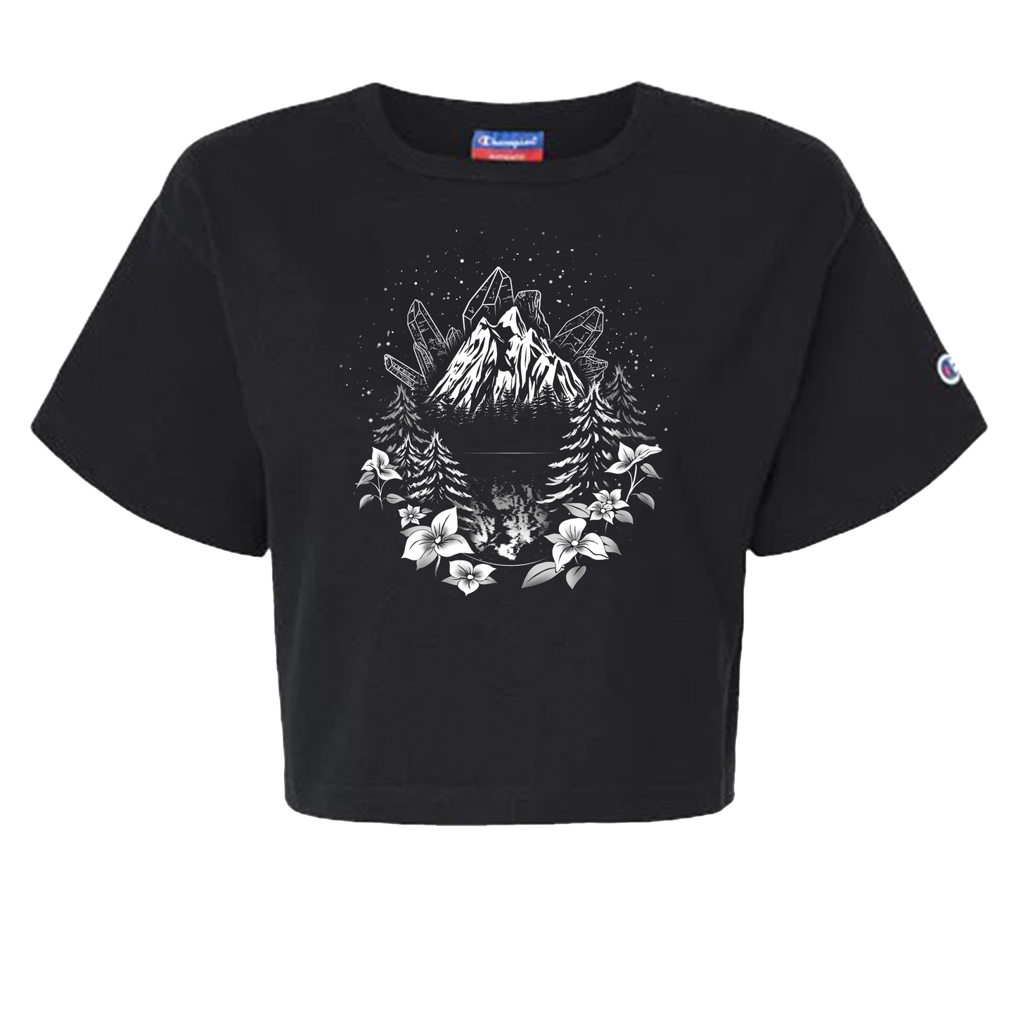 The Mountains Are Calling - Style 12 - Ladies Crop Heritage Tee
